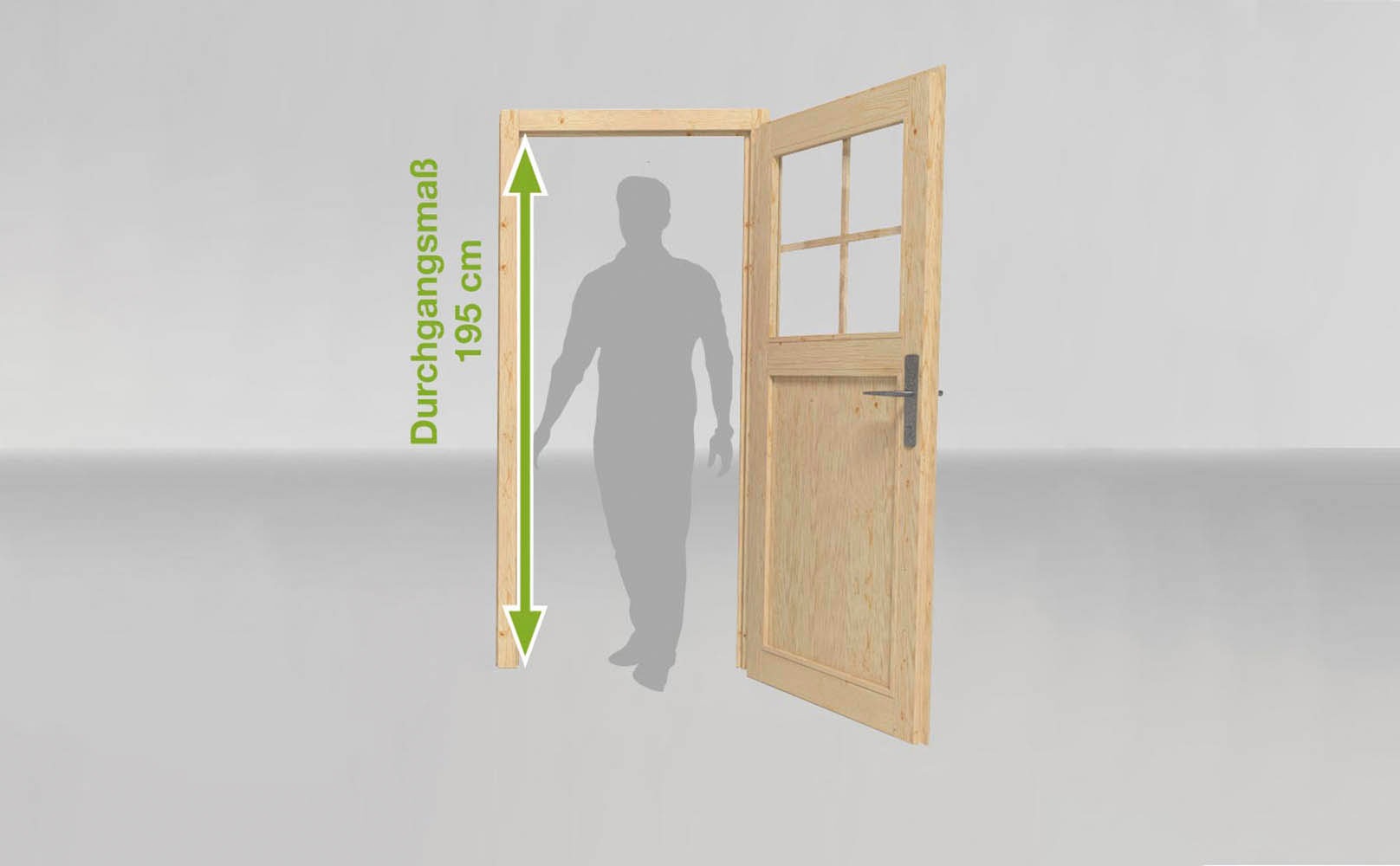 weka Gartenhaus »Designhaus 213 Plus«, (Set), mit Anbaudach und Rückwand