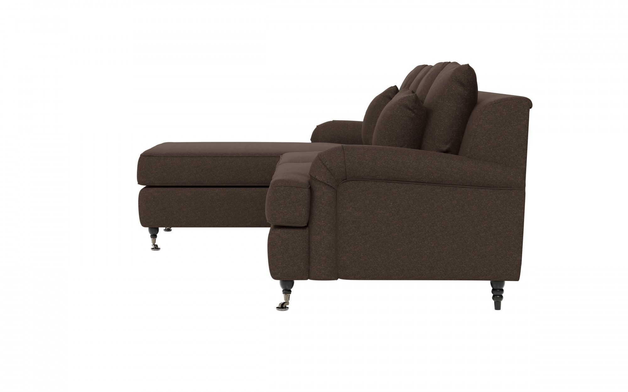 Guido Maria Kretschmer Home&Living Ecksofa »NORIN L-Form«, zwei Fußarten: vorne - Rollen, hinten - Holzfüße