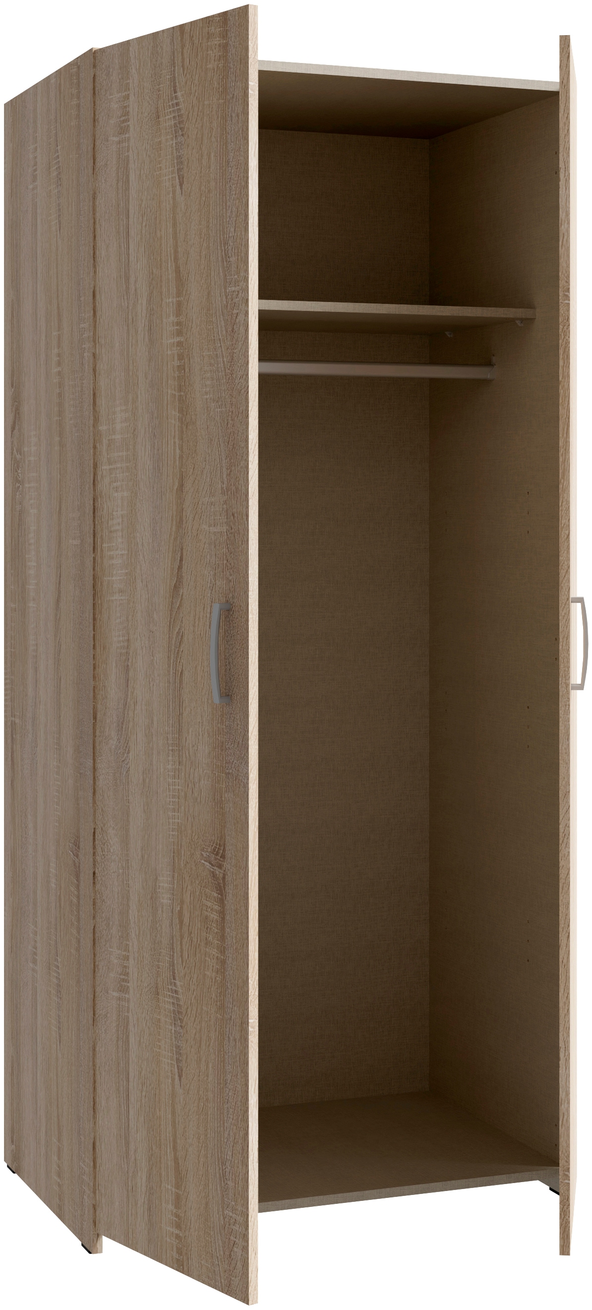 FORTE Drehtürenschrank 2 Dekore, Mehrzweckschrank, Einlegeböden optional