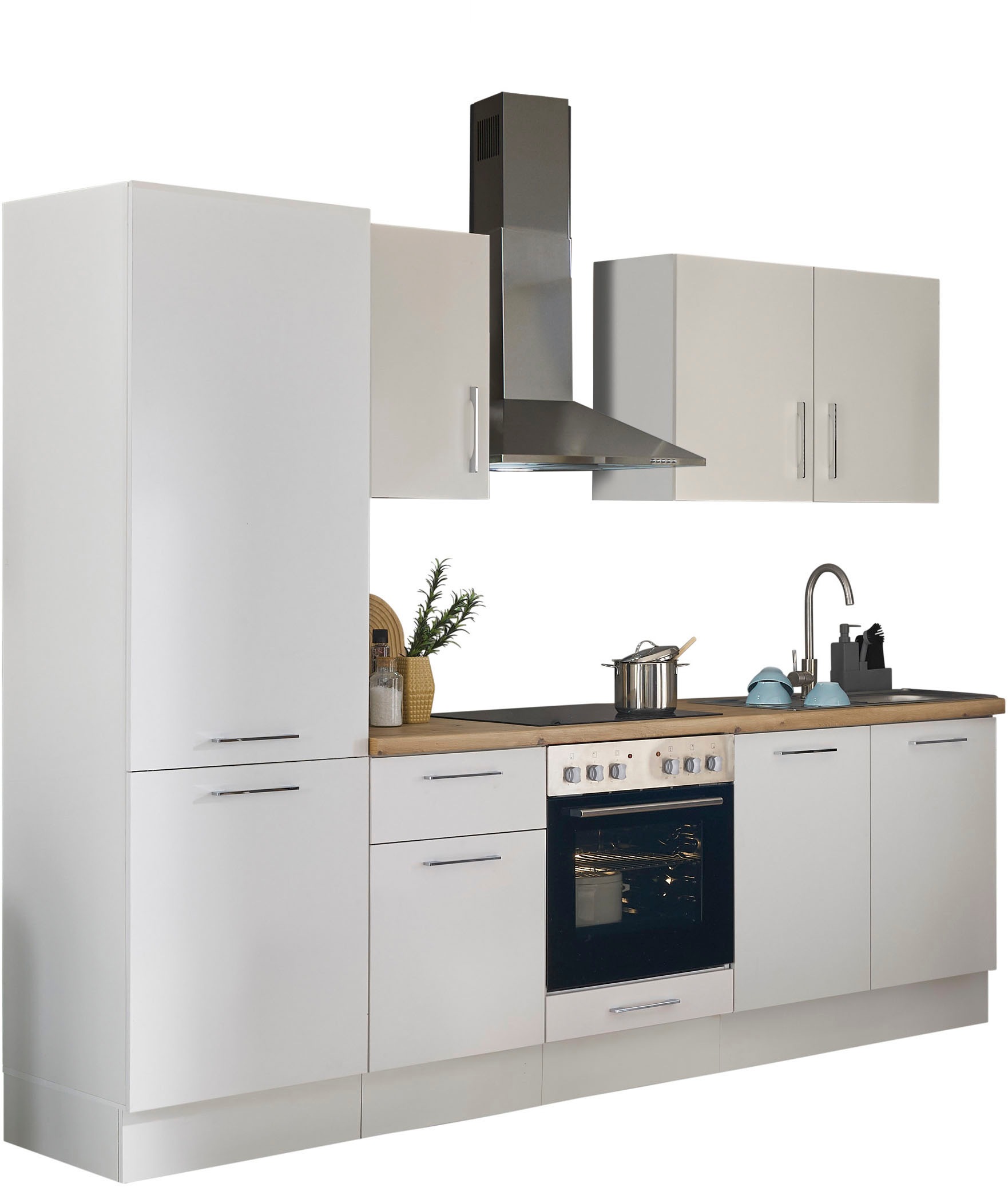 BASIC by Balculina Küchenzeile »Turin«, Breite 270 cm, wahlweise mit E-Geräten