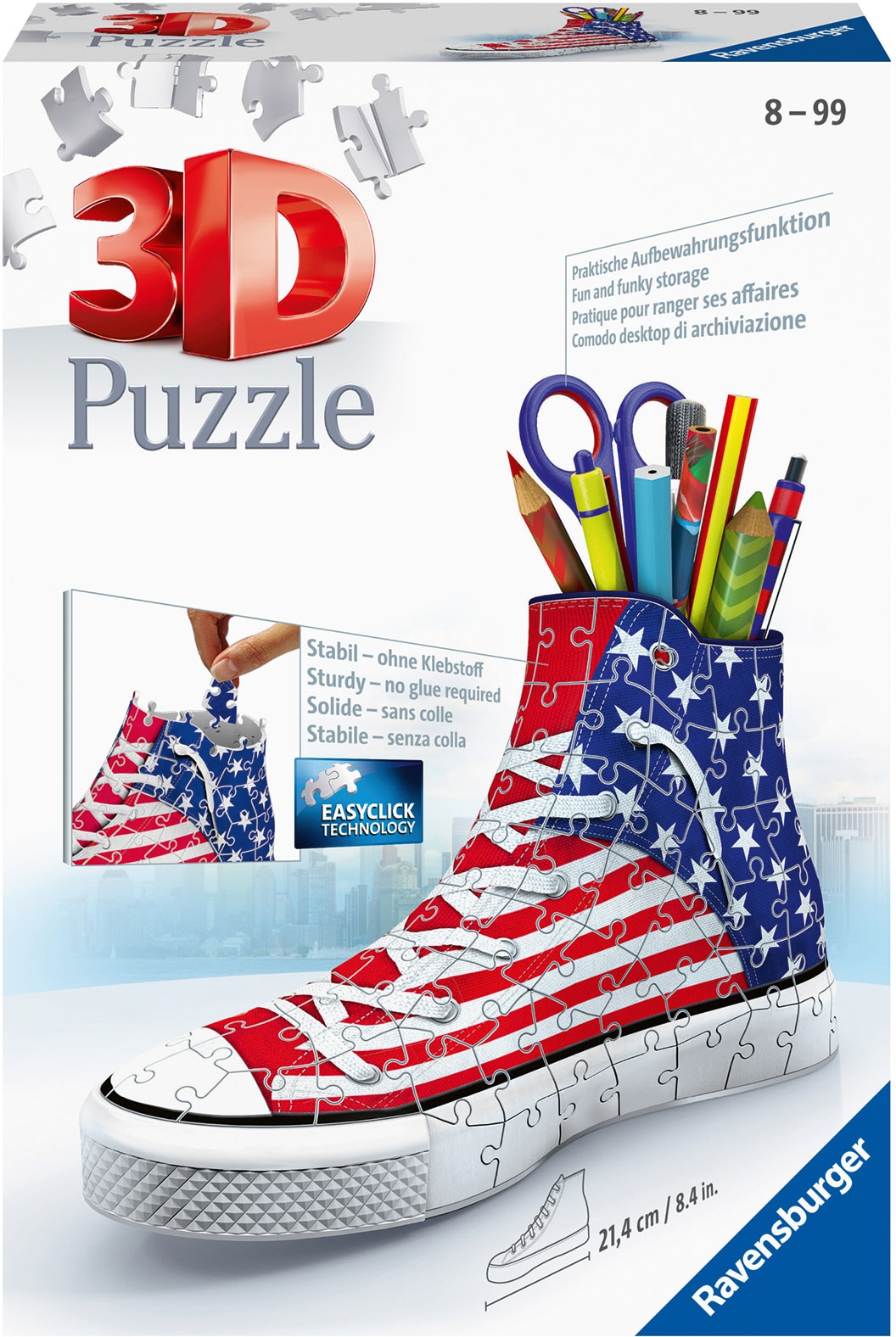 3D-Puzzle »Sneaker«, Made in Europe, FSC® - schützt Wald - weltweit