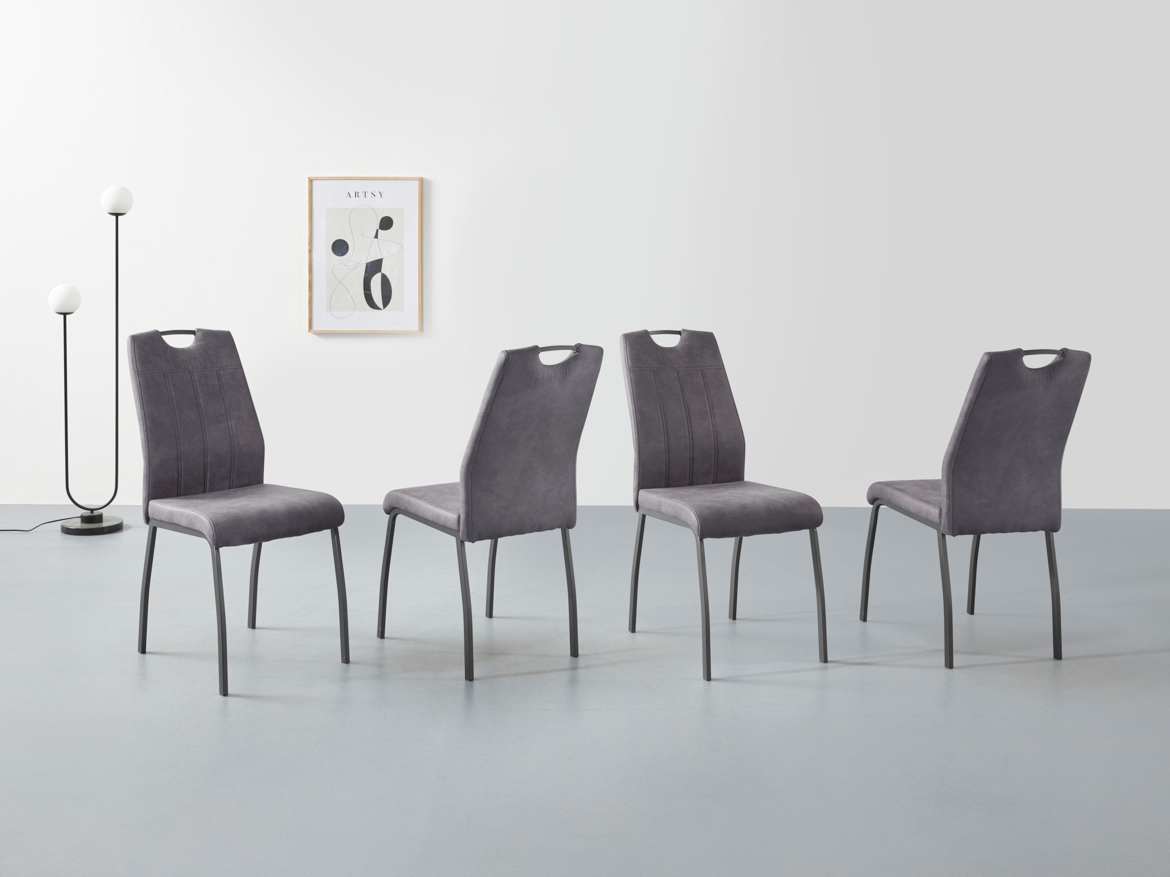 HELA Esszimmerstuhl »ELIF« (Set) 4 Stk. Microfaser 140 Kg Belastbar, Küchen günstig online kaufen