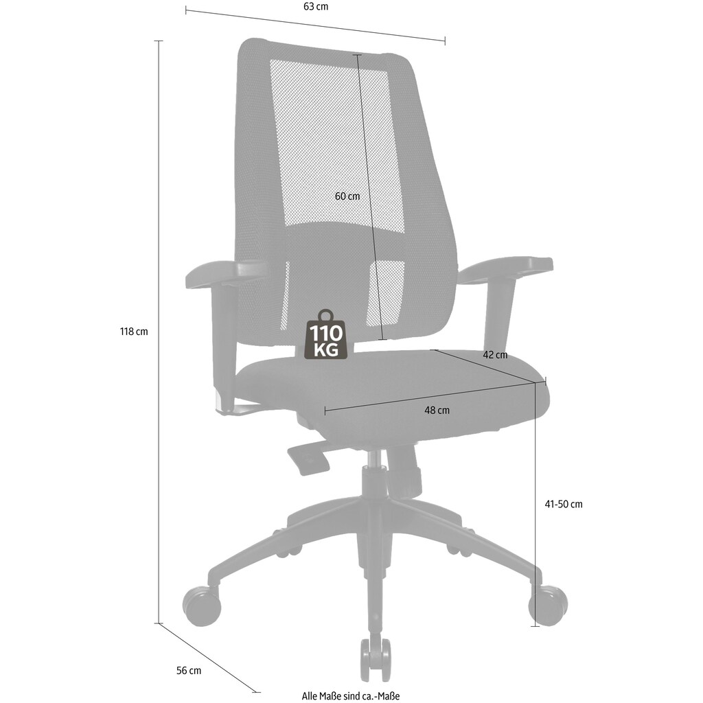 TOPSTAR Bürostuhl »Lady Sitness Deluxe«