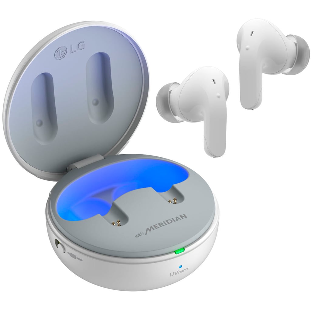 LG wireless In-Ear-Kopfhörer »TONE Free DT90Q«, Dolby Atmos mit Headtracking-Active Noice Cancellation (ANC)-MERIDIAN-UVnano+-Flugzeugmodus (Plug&Wireless)