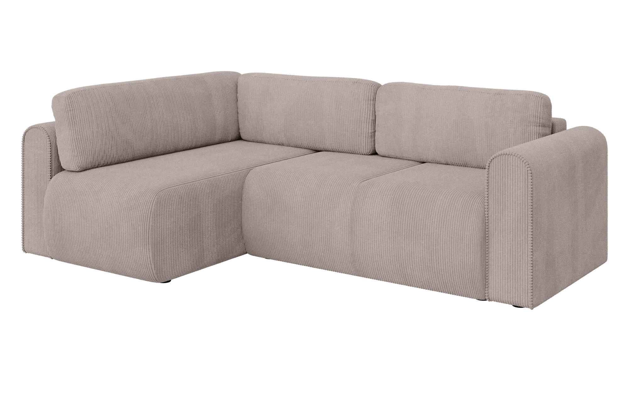 INOSIGN Ecksofa »Zacharia wahlweise Schlafsofa mit Bettkasten, B/T/H 250/166/86 cm«, L-Form mit Wellenunterfederung, Ottomane rechts oder links bestellbar