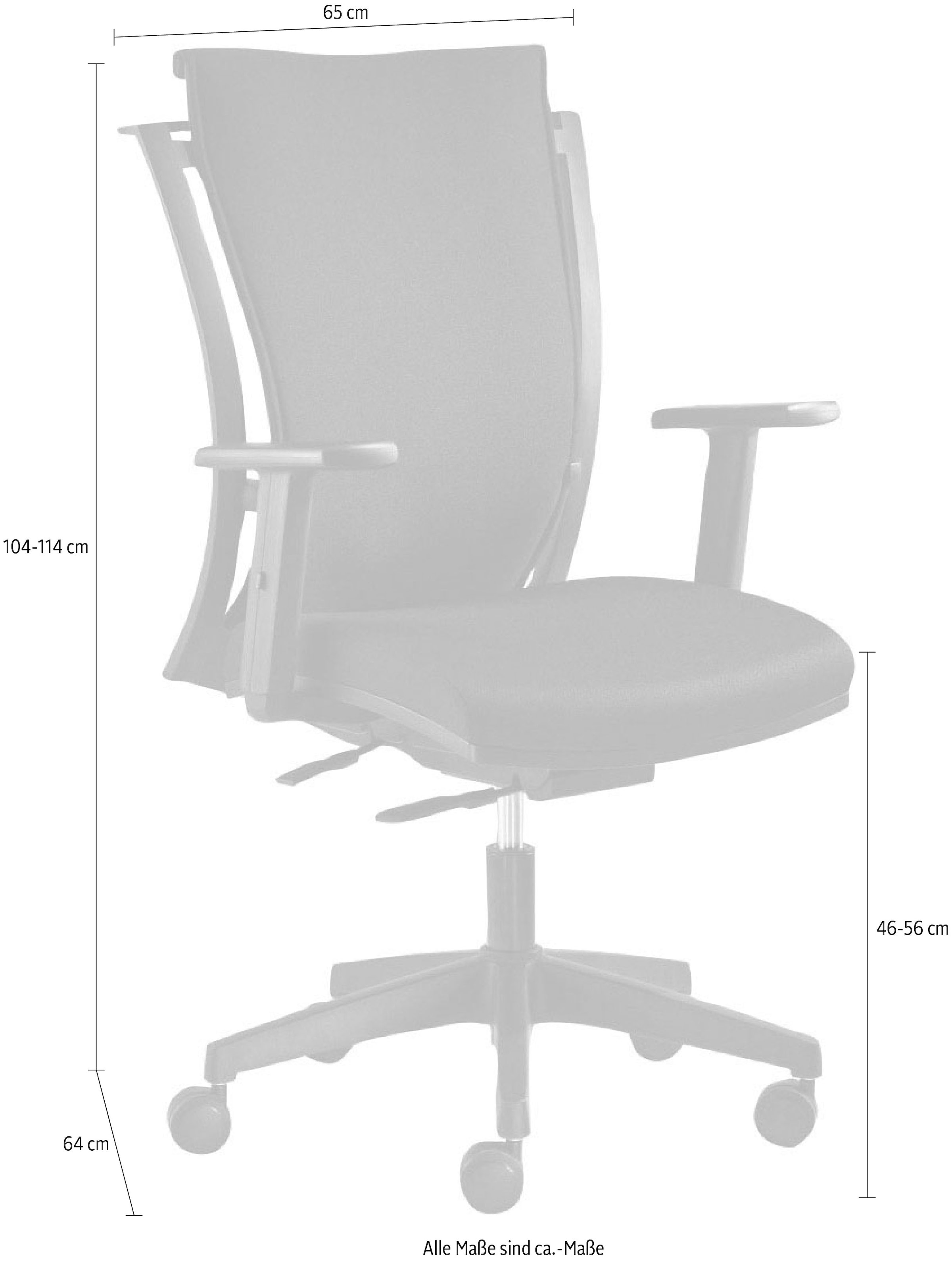 Mayer Sitzmöbel Drehstuhl »2457«, 1 St., Struktur (100% Polyester), flexible Rückenanpassung