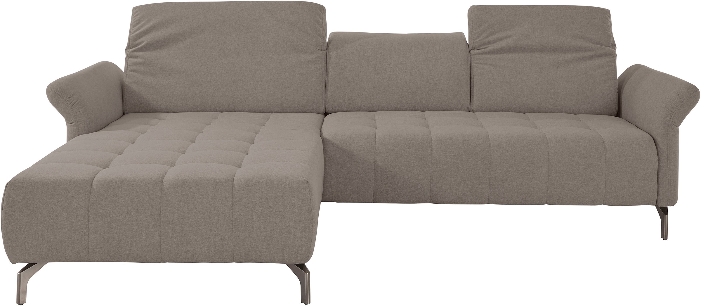 INOSIGN Ecksofa »Fresh L-Form«, Federkern, wahlweise Kopfteilverstellung und motorischer Vorziehsitz