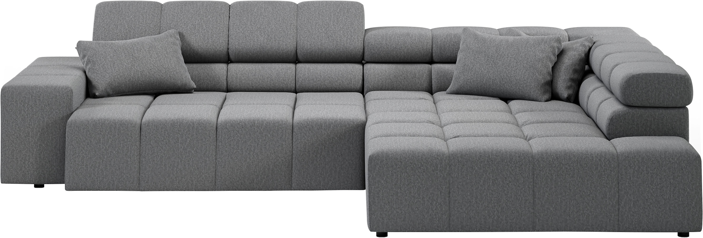 INOSIGN Ecksofa "Ancona incl. Kopfteilverstellung, Zierkissen Breite 319cm, günstig online kaufen