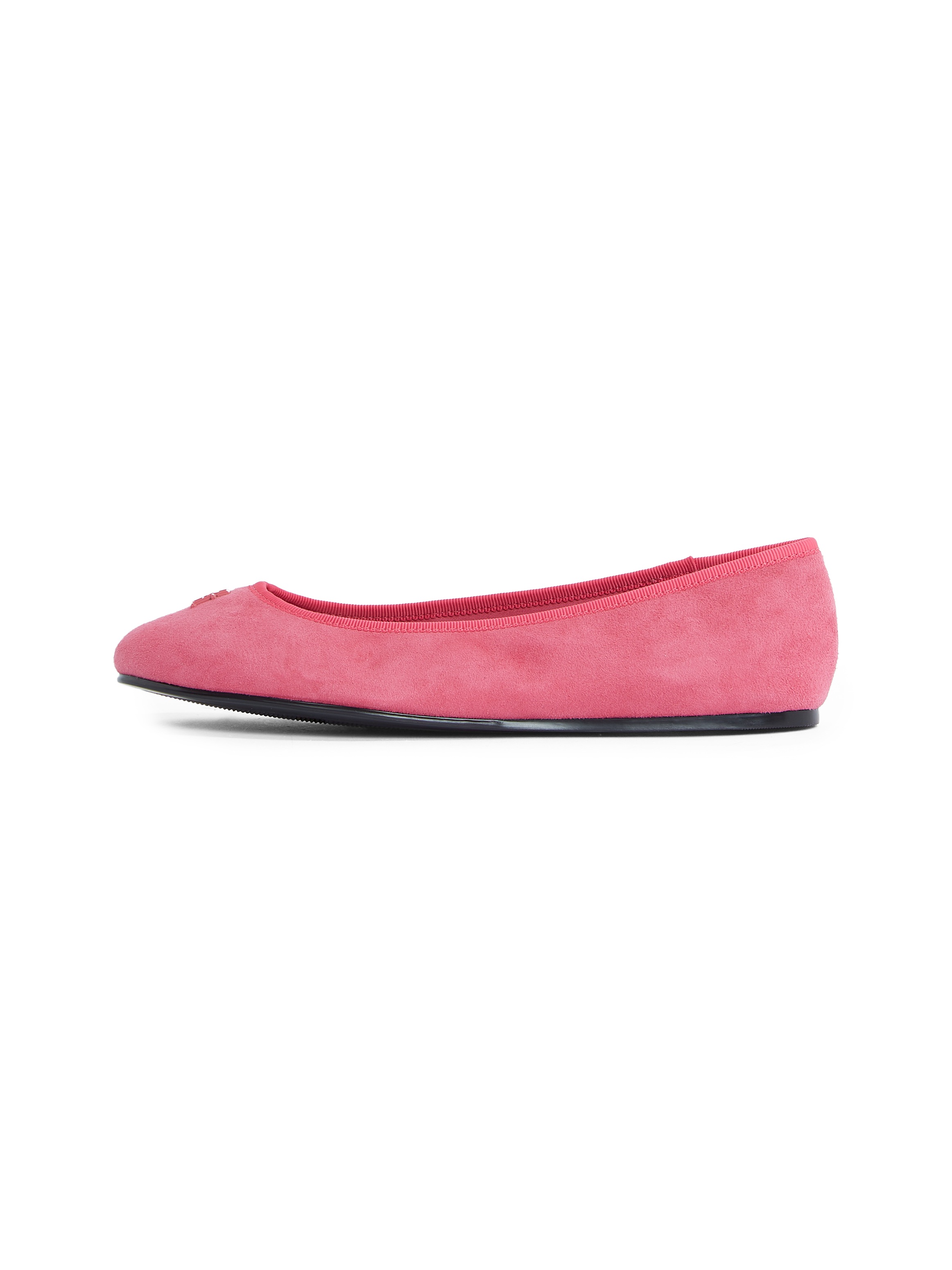 Tommy Hilfiger Ballerina »TH HARDWARE SUEDE BALLERINA«, Flats, Businessschuh, Bequemschuh, Schlupfschuh mit TH-Logo