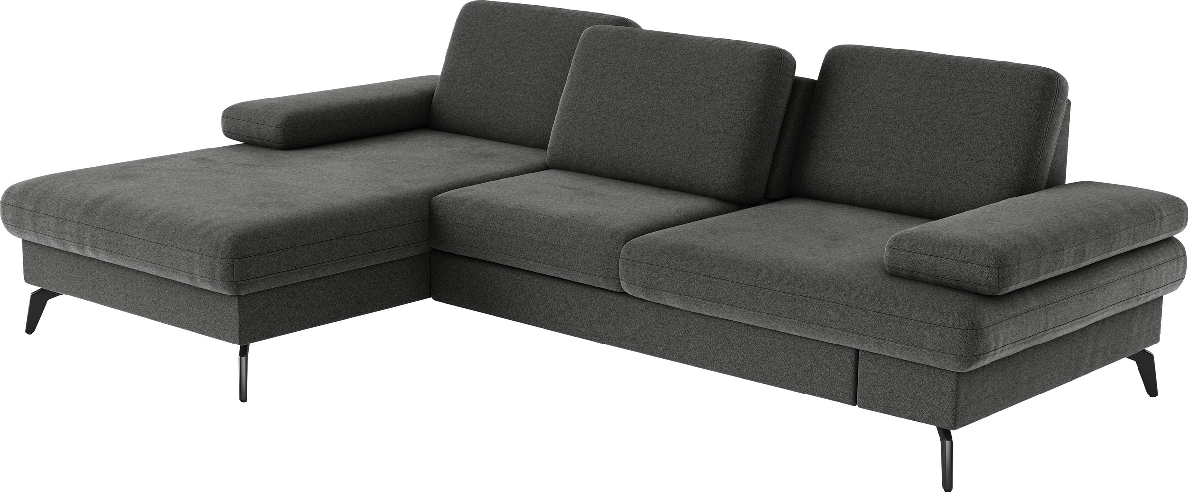 sit&more Ecksofa »Morris L-Form, inkl. Sitztiefenverstellung«, wahlweise mit Armteilverstellung, Bettfunktion & Bettkasten