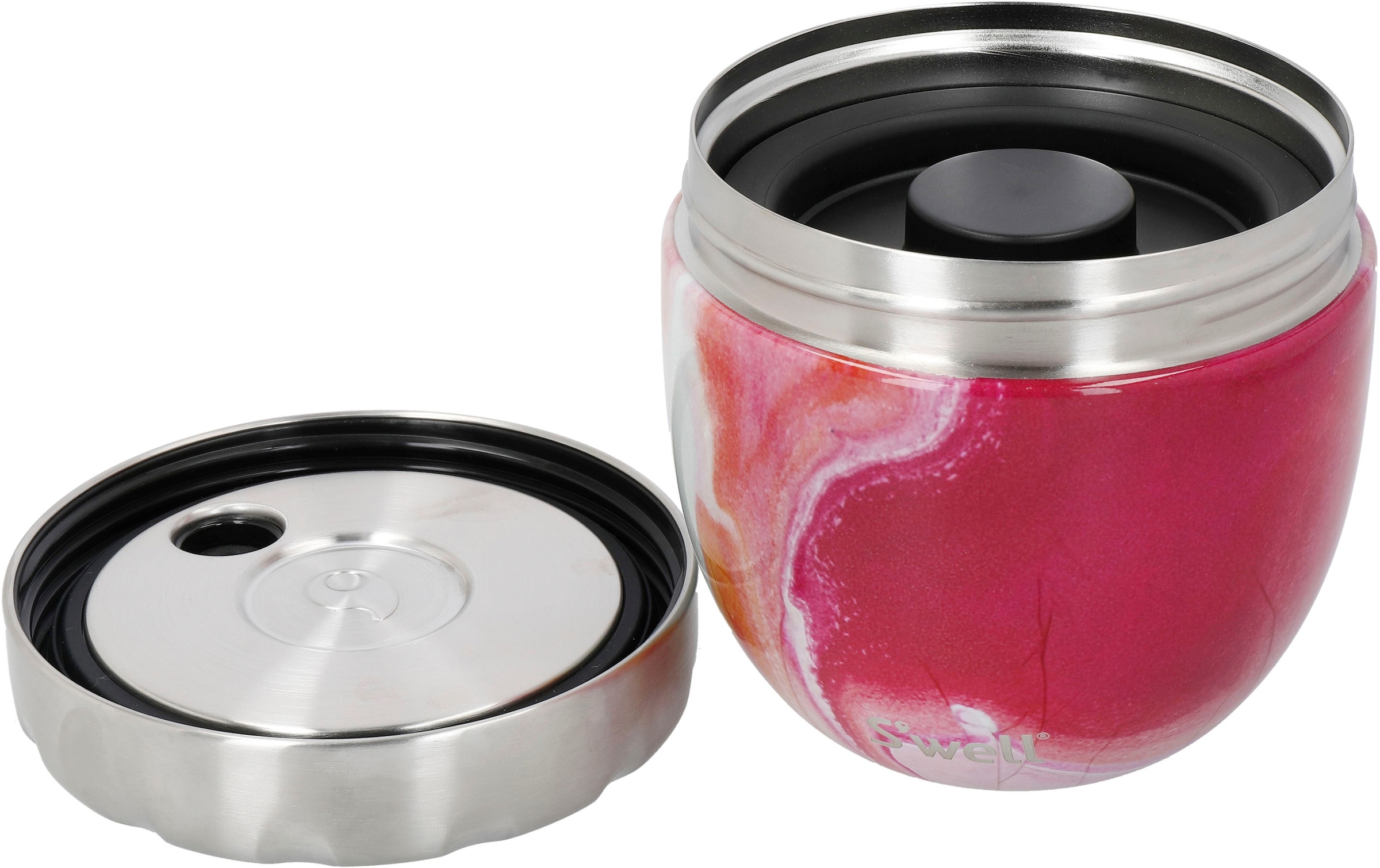 S'well Thermoschüssel »S’well Pink Topaz Eats 2-in-1 Food Bowl«, 2 tlg., aus Edelstahl, Therma-S'well®-Technologie mit dreischichtiger Außenschale