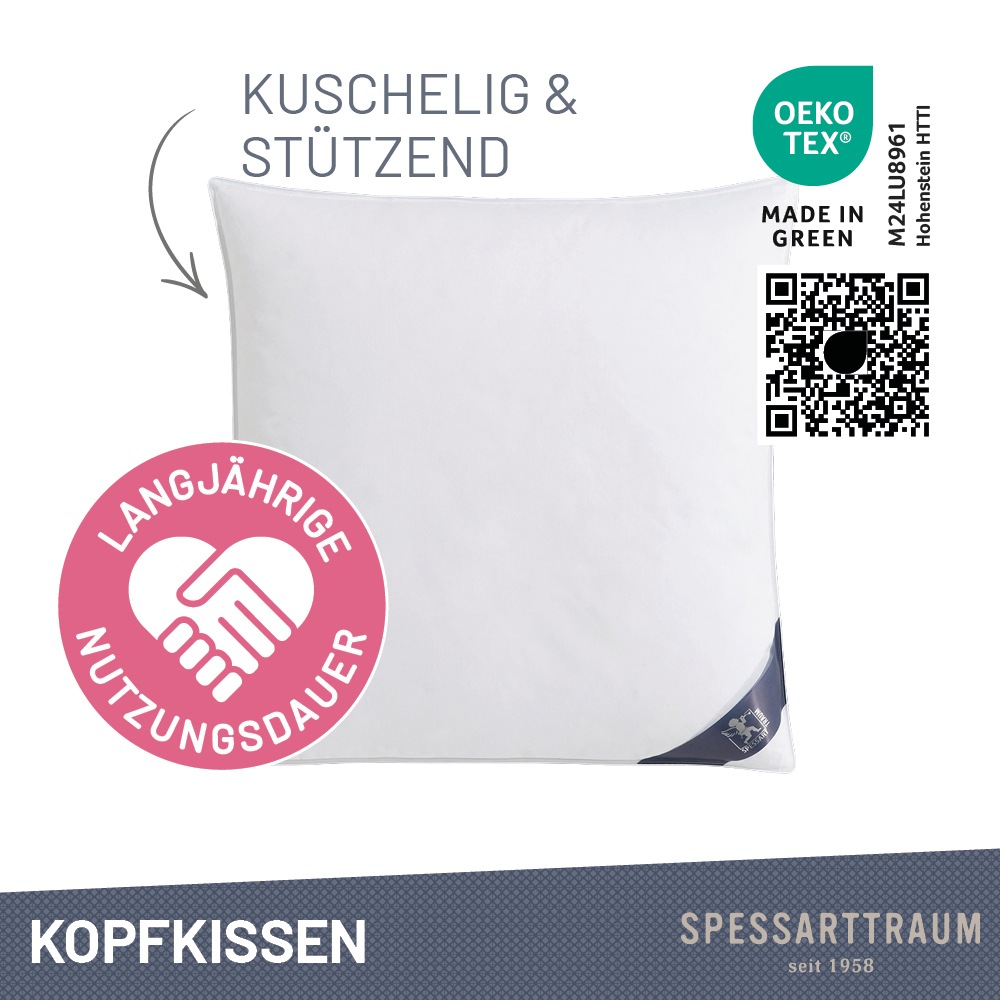 SPESSARTTRAUM 3-Kammer-Kopfkissen »Exklusiv«, Füllung: 90% Daunen / 10% Fed günstig online kaufen