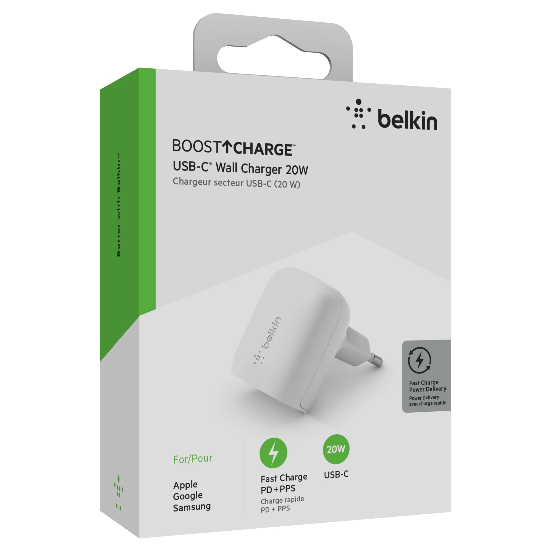 Belkin USB-Ladegerät »BoostCharge 20 Watt USB-C Ladegerät mit Power Delivery 3.1«, (Charger/Netzteil für iPhone, iPad, Samsung Galaxy/Note, Google Pixel)