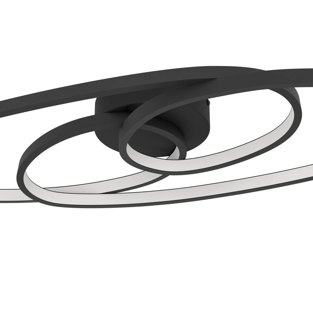 EGLO Deckenleuchte »GIANELLA Deckenlampe, Alu, Stahl und Kunststoff, IP20, Wohnzimmerlampe« LED-Modul 1 Stk. Warmweiß Wand-/Deckenleuchte, L88 x B30 x H8 cm, schwarz, 38W inkl.