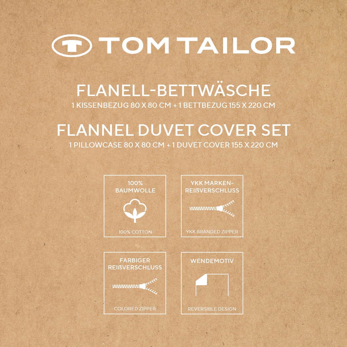 TOM TAILOR HOME Bettwäsche »CLASSIC CHECK in Gr. 135x200cm oder 155x220cm«, new bedroom, gewebtes Label