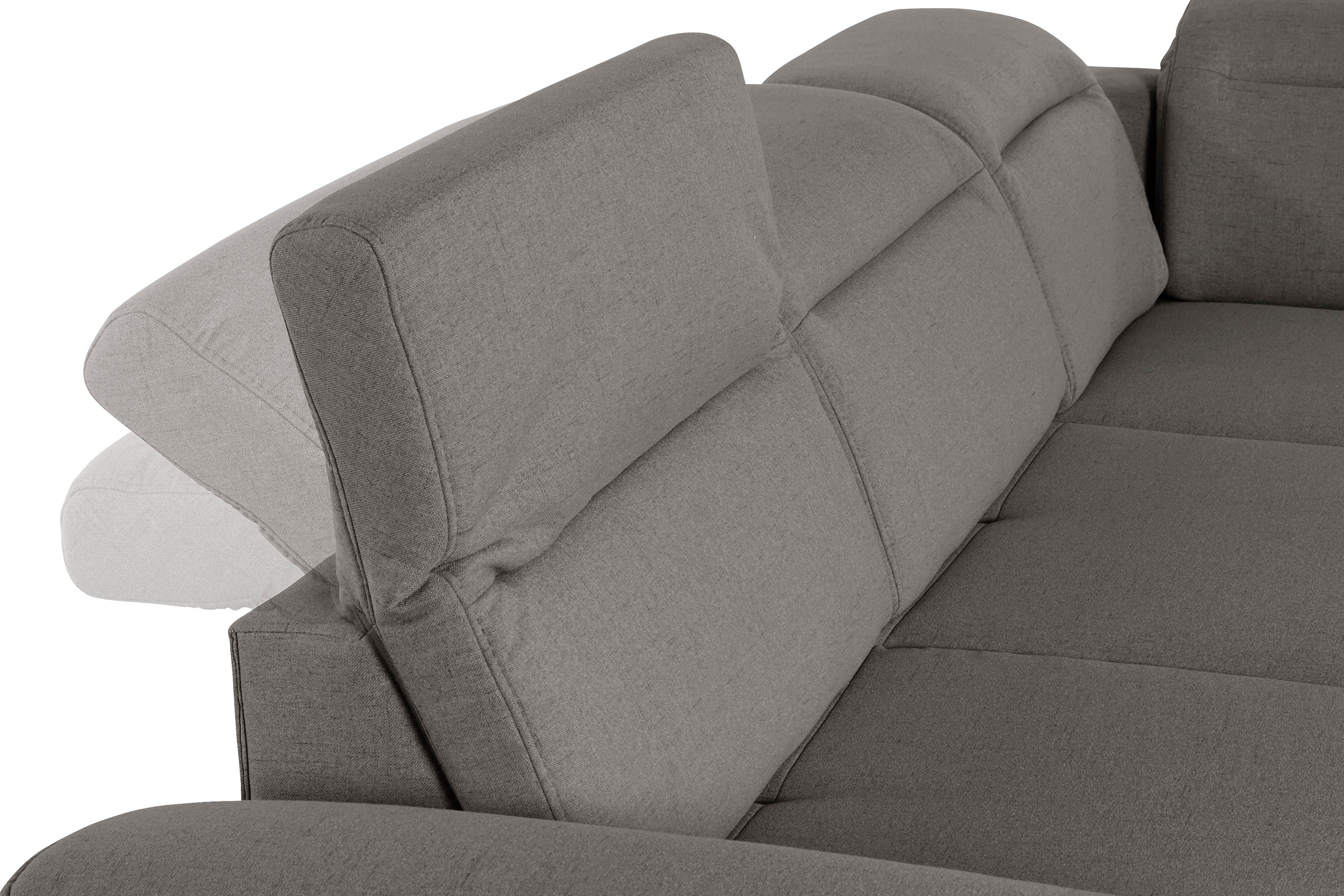sit&more Ecksofa »Percy L-Form«, 12 cm Fußhöhe, Sitztiefenverstellung, wahlweise in 2 Fußfarben