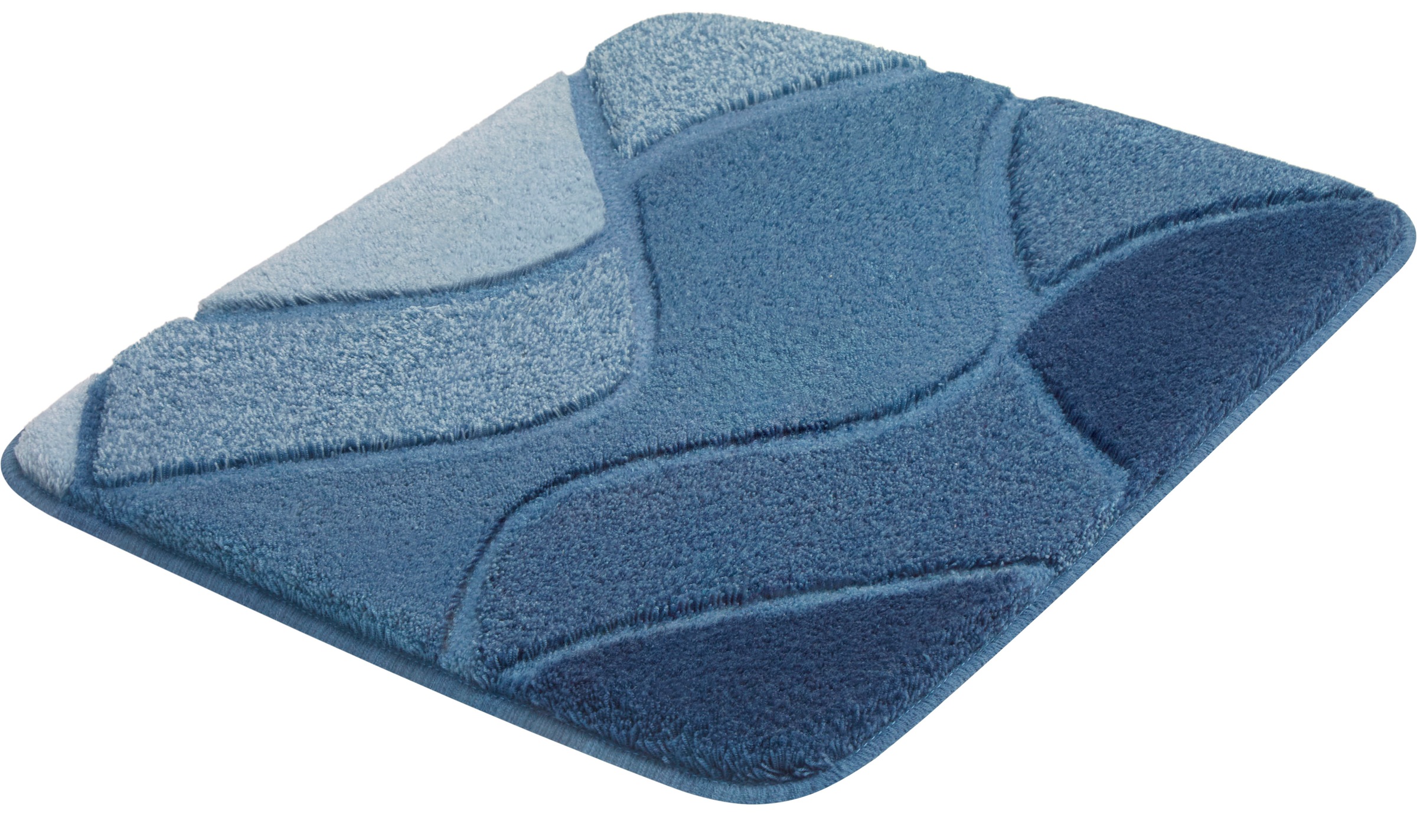 Kleine Wolke Badematte »Fiona«, rutschhemmend beschichtet, fußbodenheizungsgeeignet, Badteppich, modernes Wellen Design, Hoch-Tief Effekt, waschbar