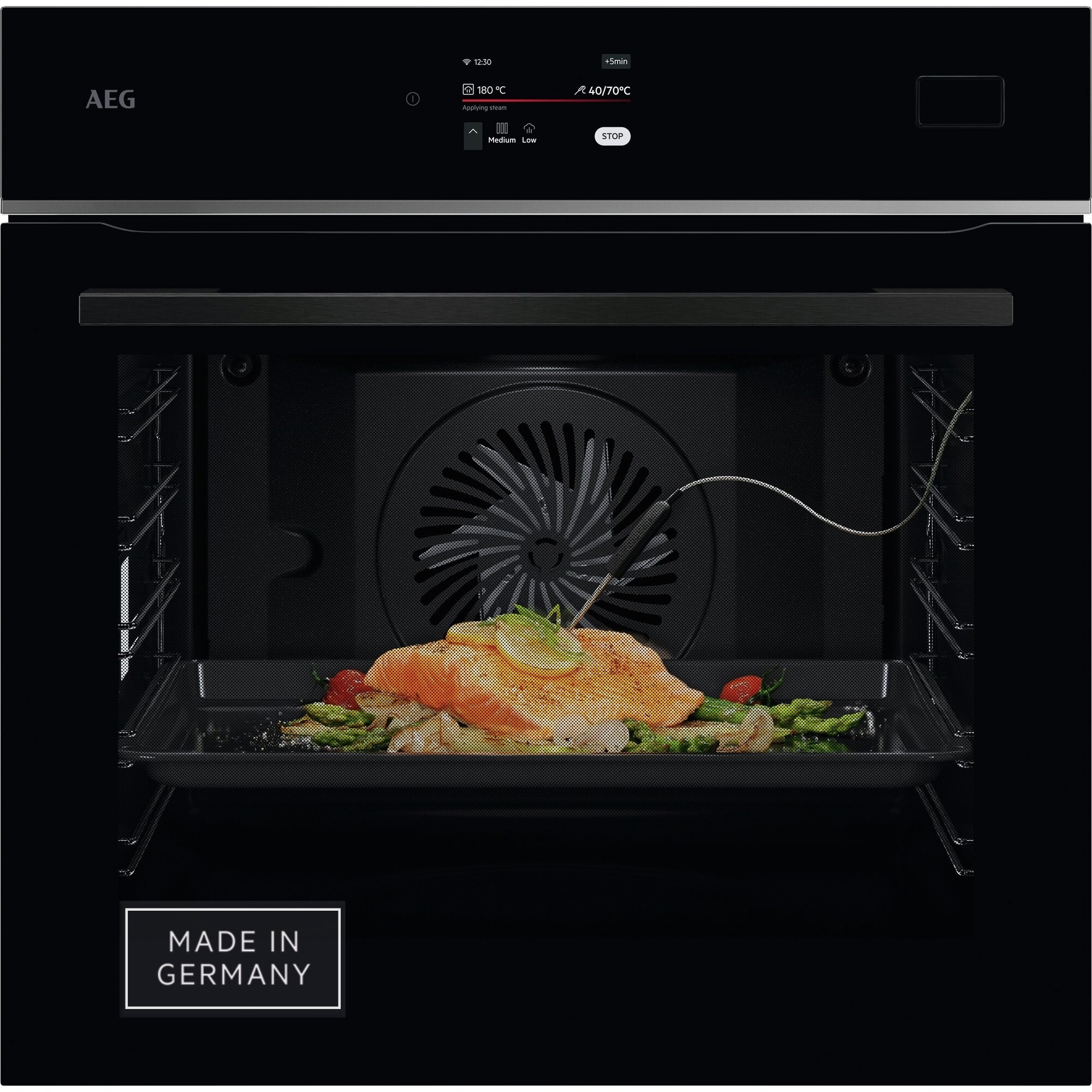 AEG Einbaubackofen Serie 8000 »TB8SB72WAB«, KI-Kochassistent, 100% Dampfgar günstig online kaufen