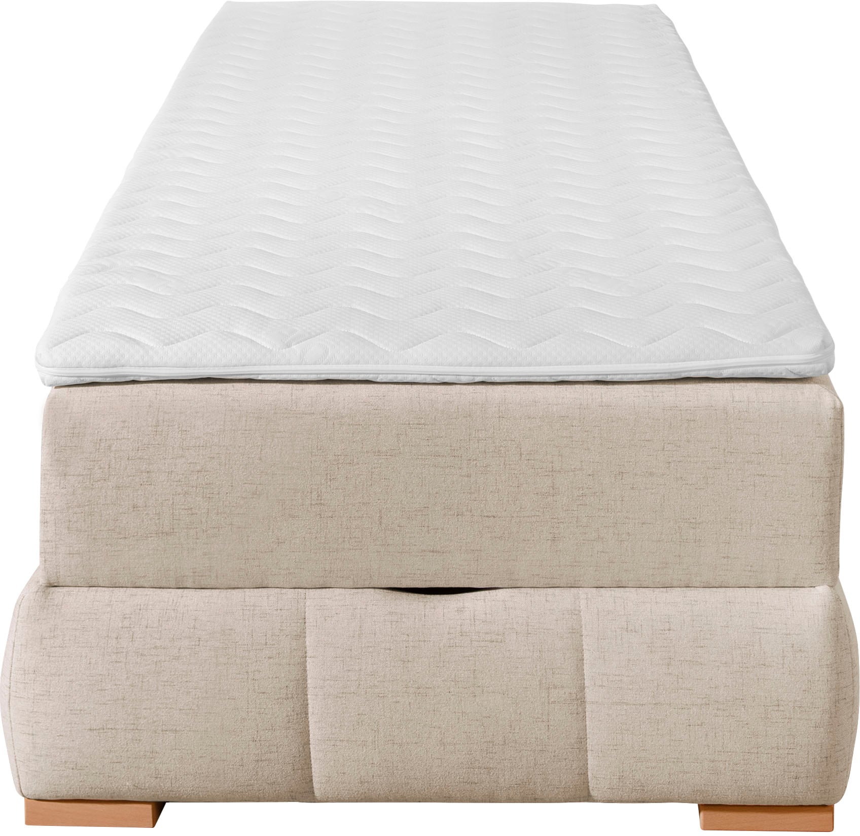 OTTO home Boxbett »Wehma« ohne Kopfteil, inklusive Topper und Bettkasten