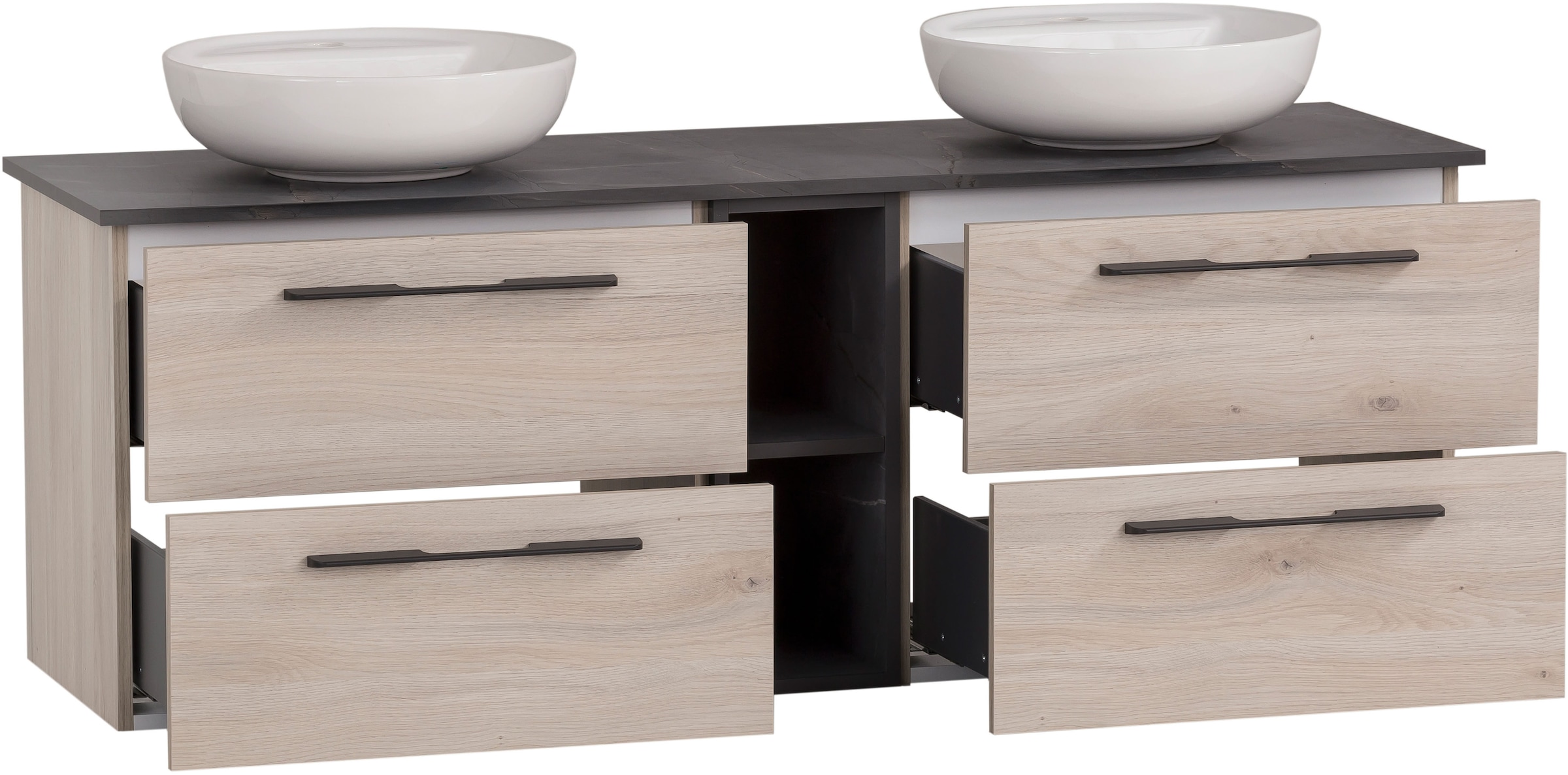 Schildmeyer Waschtisch »Maxim, Sandeiche + Marmor« 5 Stk. tlg. Made in Germany