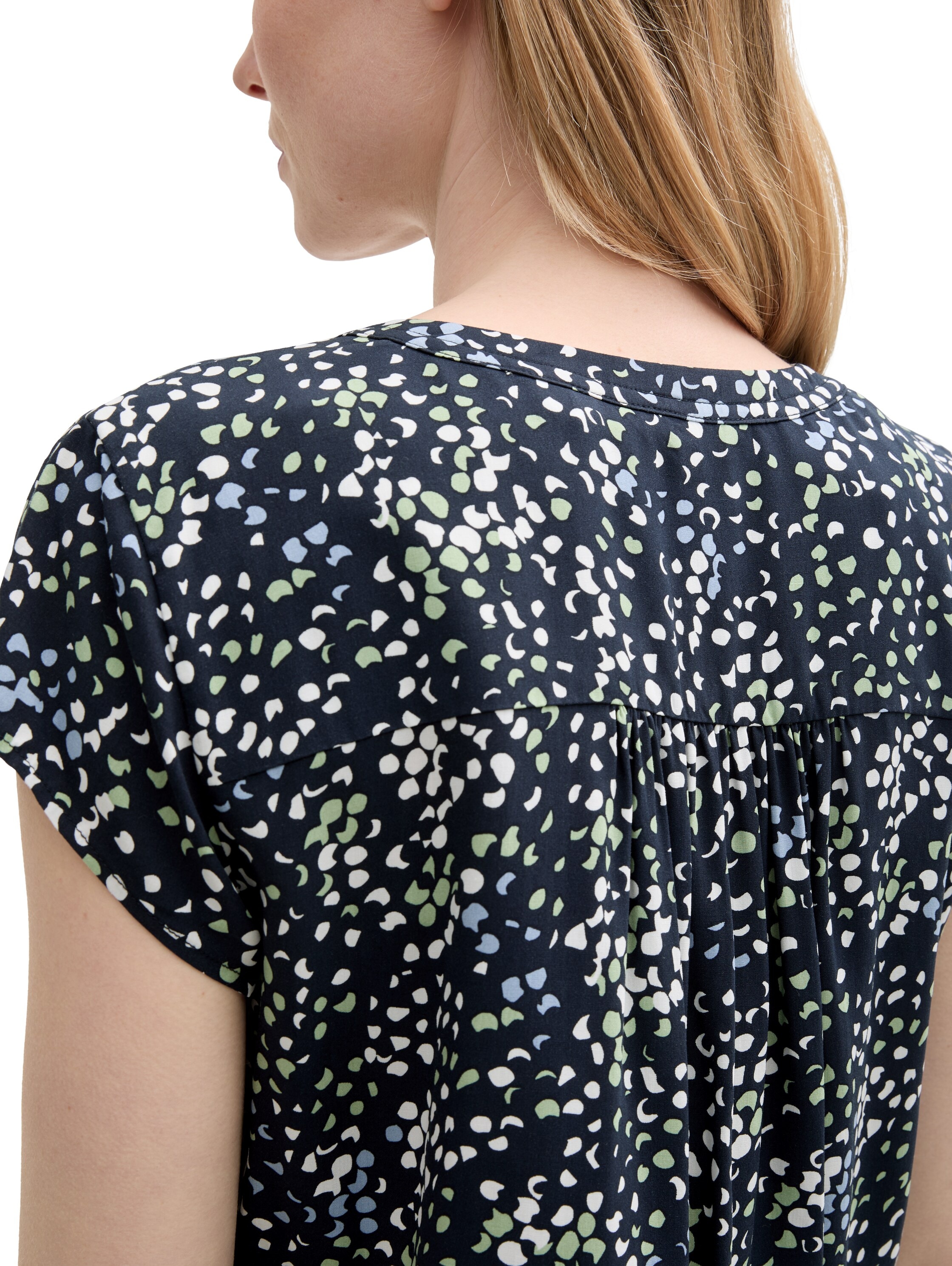 TOM TAILOR Kurzarmbluse mit grafischem Muster