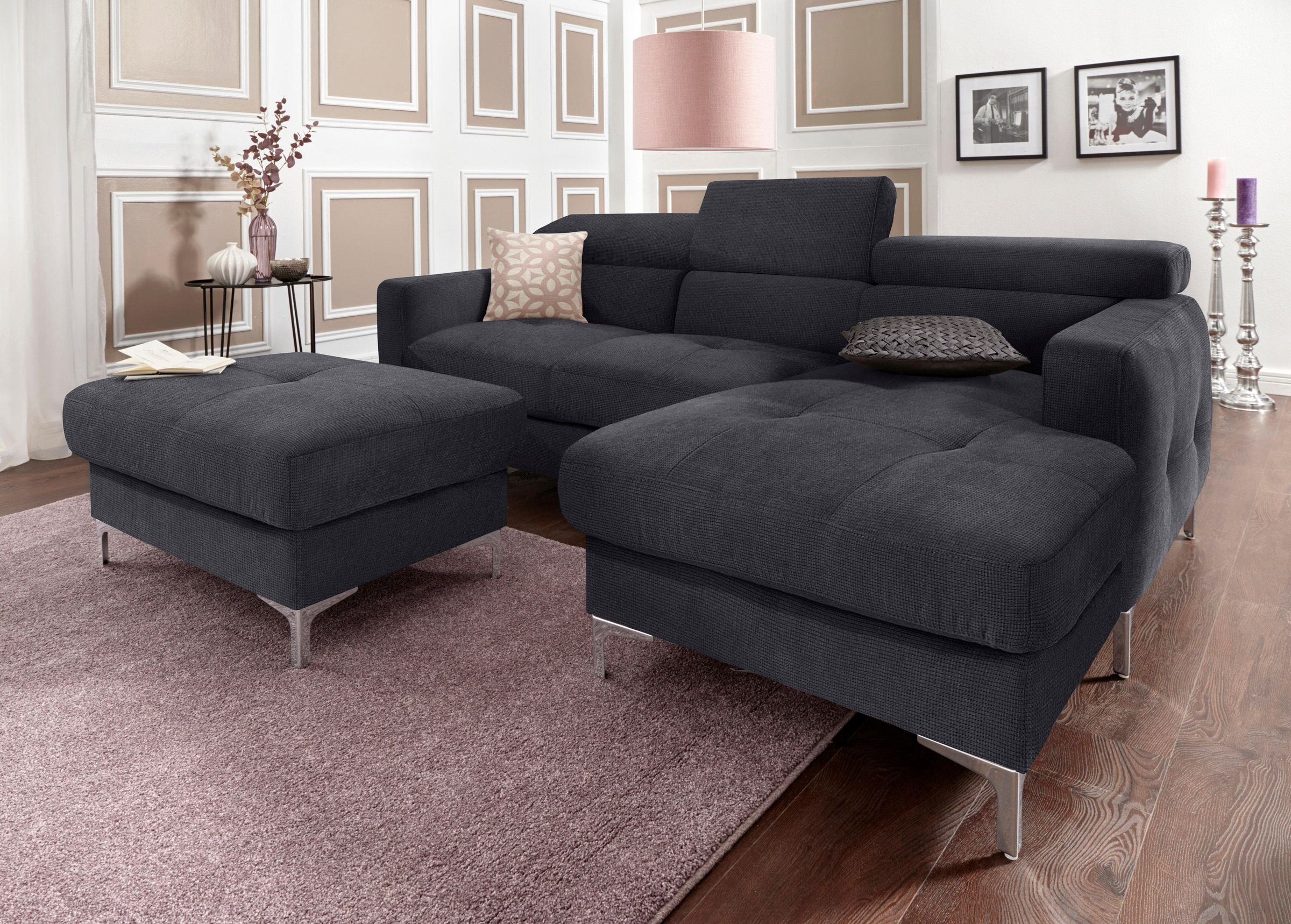 COTTA Polstergarnitur »Sammy L-Form«, (Set), Set bestehend aus: Ecksofa mit günstig online kaufen