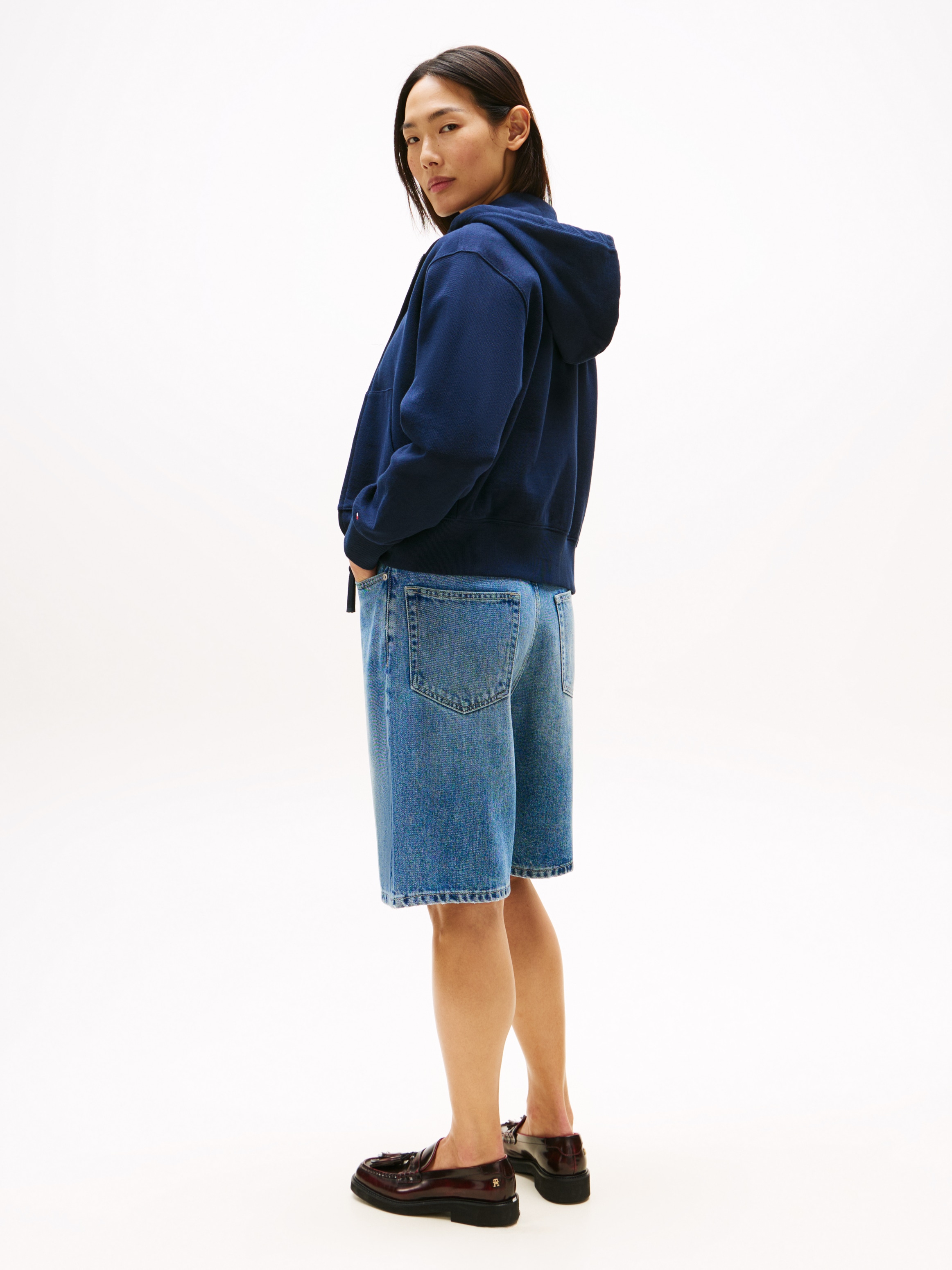 Tommy Hilfiger Sweatjacke »SCRIPT REG PIQUE ZIP-UP HOODIE«, mit Tommy Hilfiger Script Logo-Schriftzug