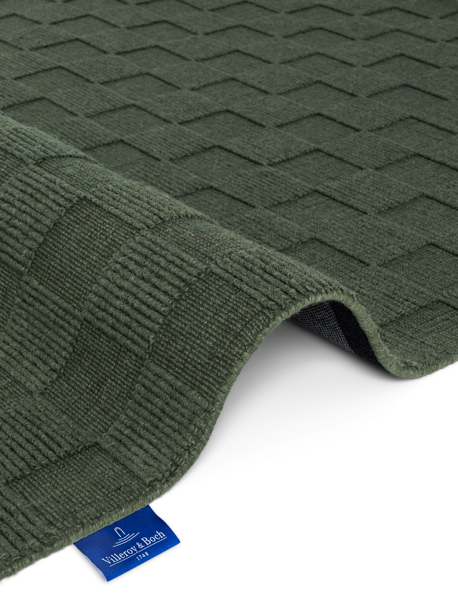 Villeroy & Boch Wollteppich »Scala« rechteckig 10 mm Höhe Handgewebt, Wolle, Kariert, Natur, 3D-Struktur, Karo, Wohnzimmer