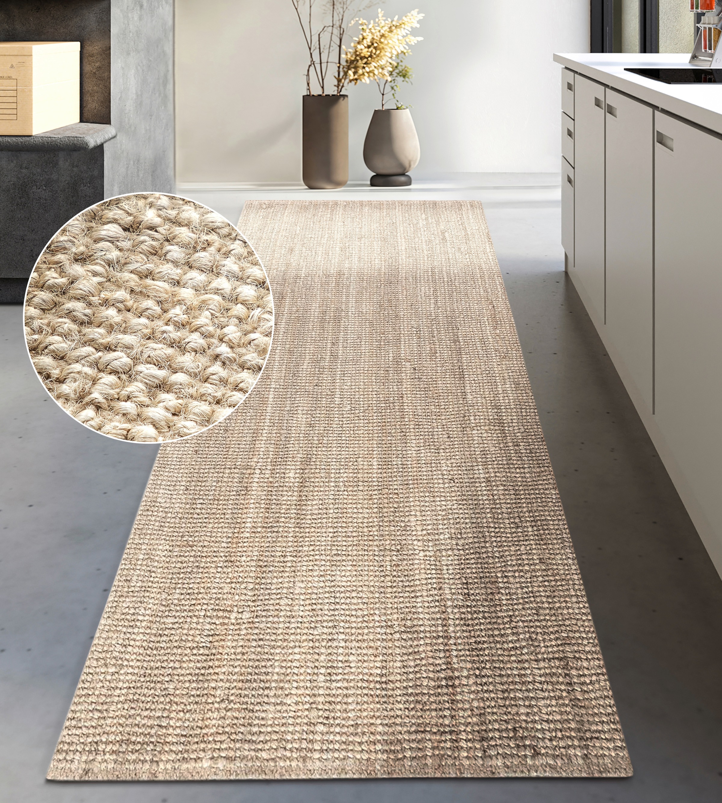 my home Teppich »Avot Juteteppich«, rechteckig, 10 mm Höhe, 100% Jutefaser, günstig online kaufen
