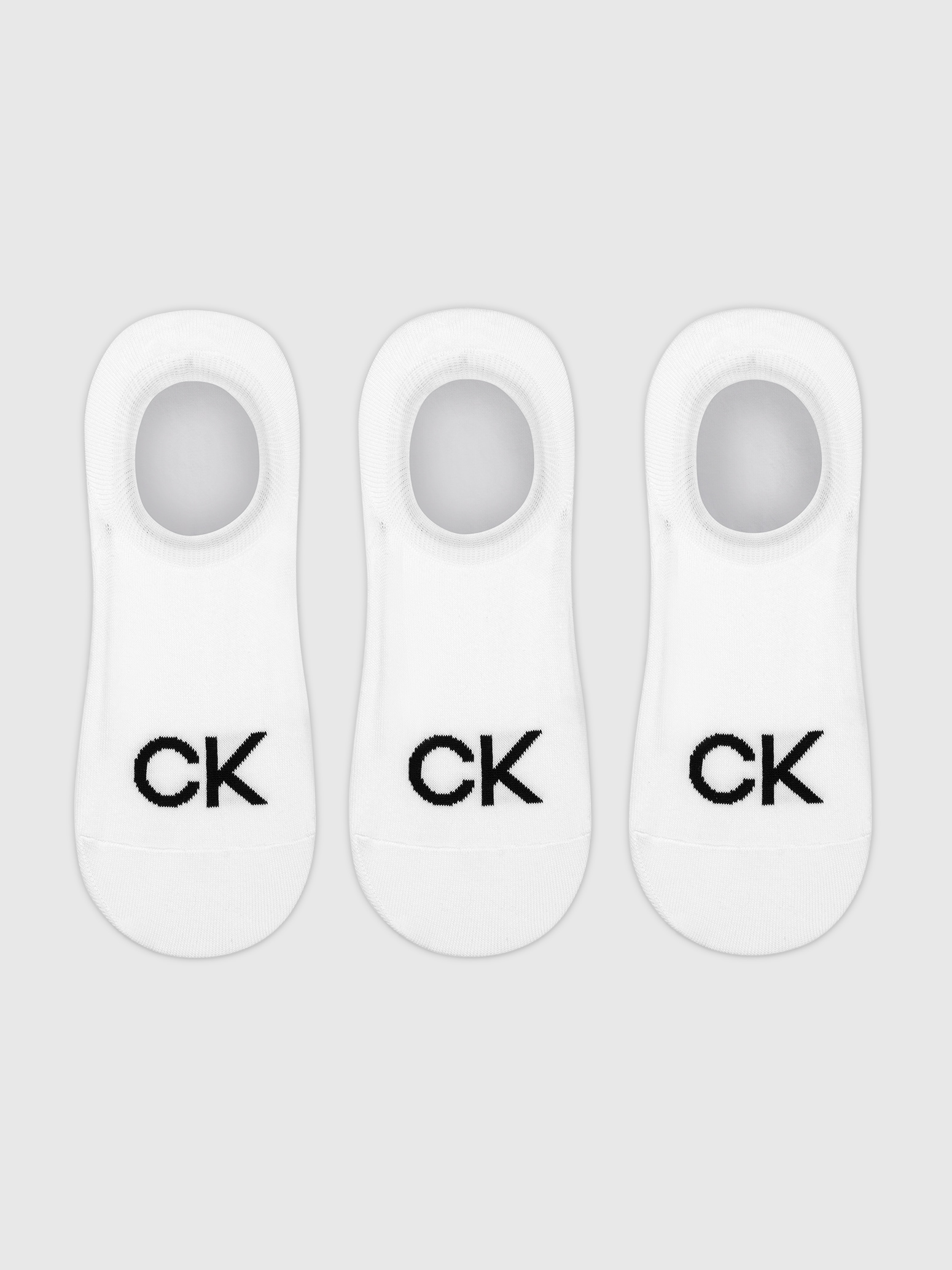 Calvin Klein Jeans Füßlinge »CK MEN FOOTIE HIGH CUT 3P LOGO«, (3 Paar), Mit gestricktem Logo