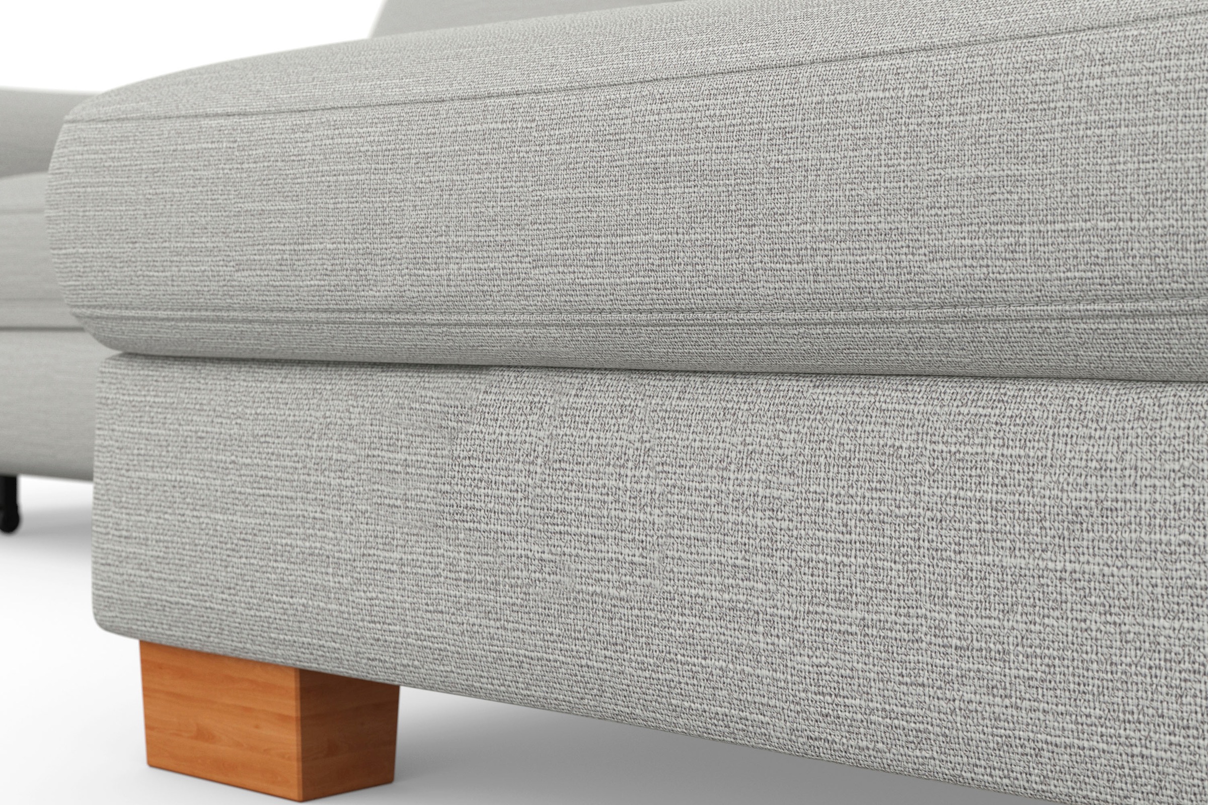 sit&more Ecksofa »Dundee L-Form«, mit Federkern und Massivholzfüßen, wahlweise mit Kopfteilverstellung