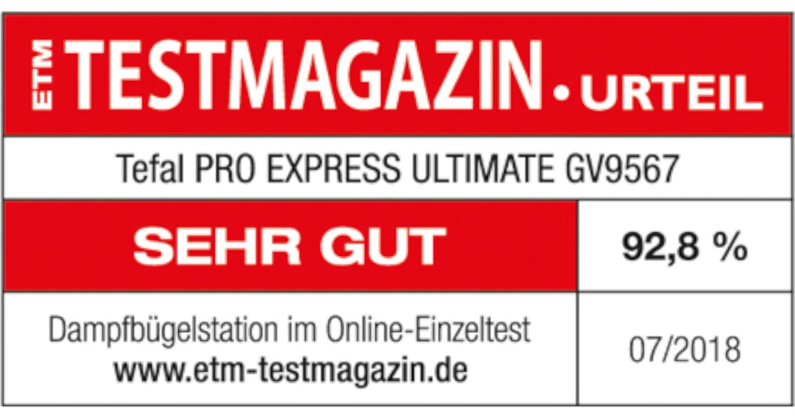 Tefal Dampfbügelstation »Pro Express Ultimate, 7,7 Bar, 2600 Watt, Kalk-Kollektor,« 1.900 ml Wassertank 155 g/Min. Dampfleistung, 500 g/Min. extra Dampfstoß, GV9567