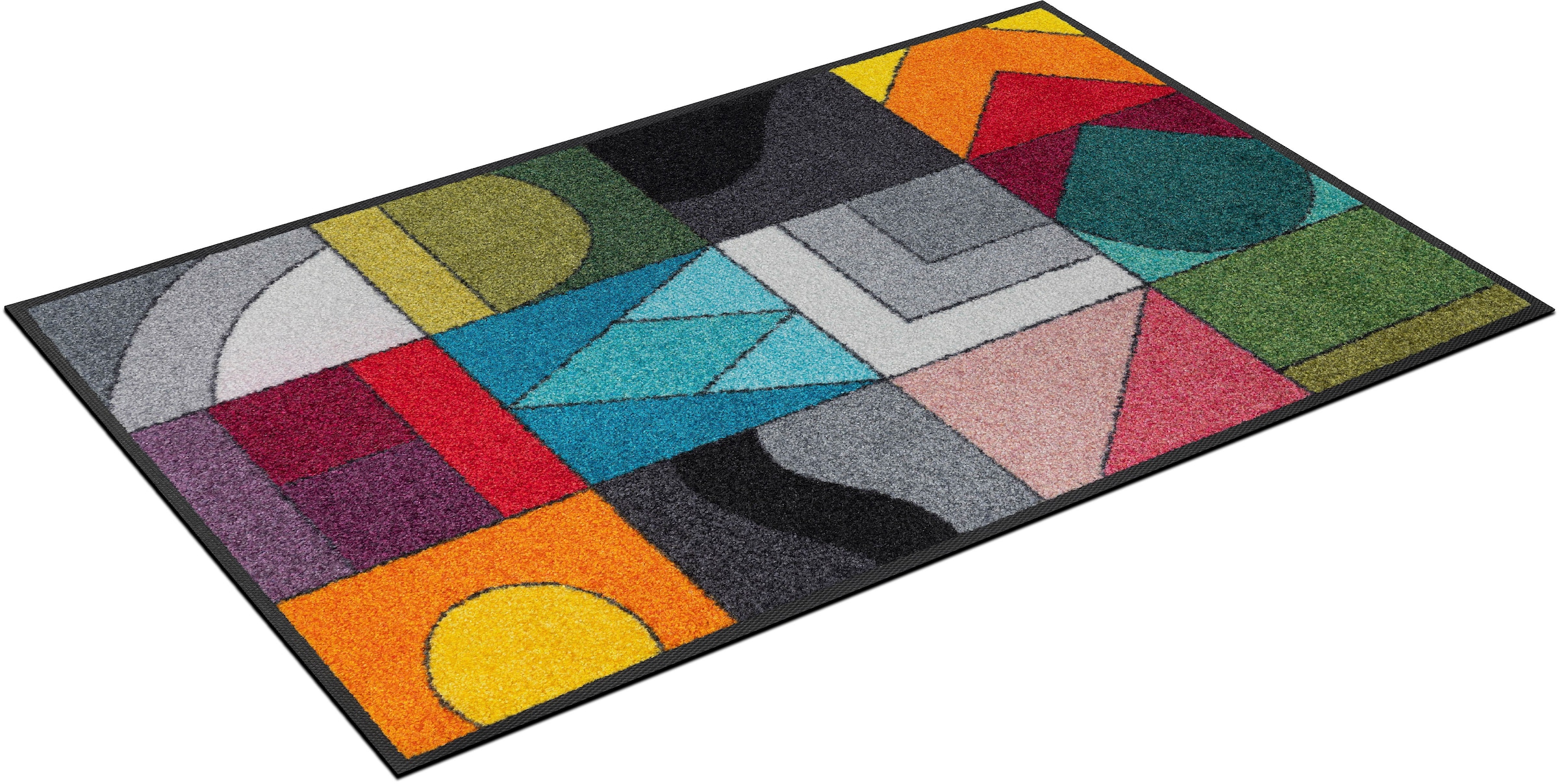 Fußmatte Design, wash+dry rutschhemmend, online kaufen waschbar by Kleen-Tex Patchwork Schmutzfangmatte, »Momix«, rechteckig, modernes