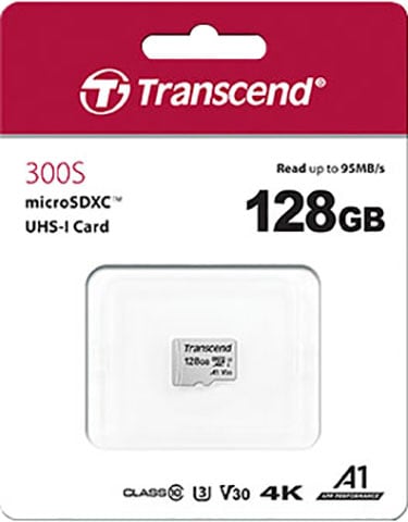 Transcend Speicherkarte »300S microSDXC 128GB« (128 GB Class 10 100 MB/s Lesegeschwindigkeit)
