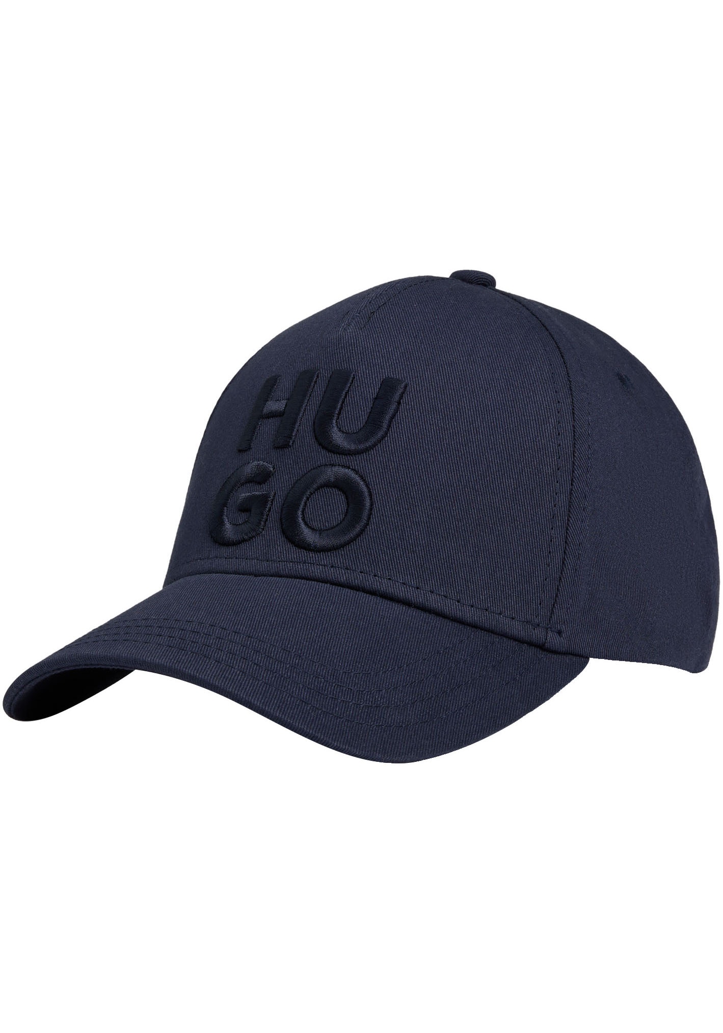 HUGO Fitted Cap »Jude-Stacked«, mit 3D Logostickerei, verstellbarer Verschluss