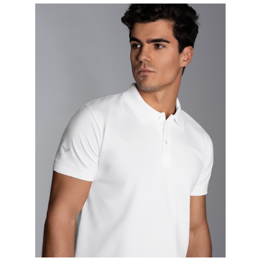 Trigema Poloshirt »TRIGEMA Slim Fit Poloshirt aus DELUXE-Piqué«, (1 tlg.)