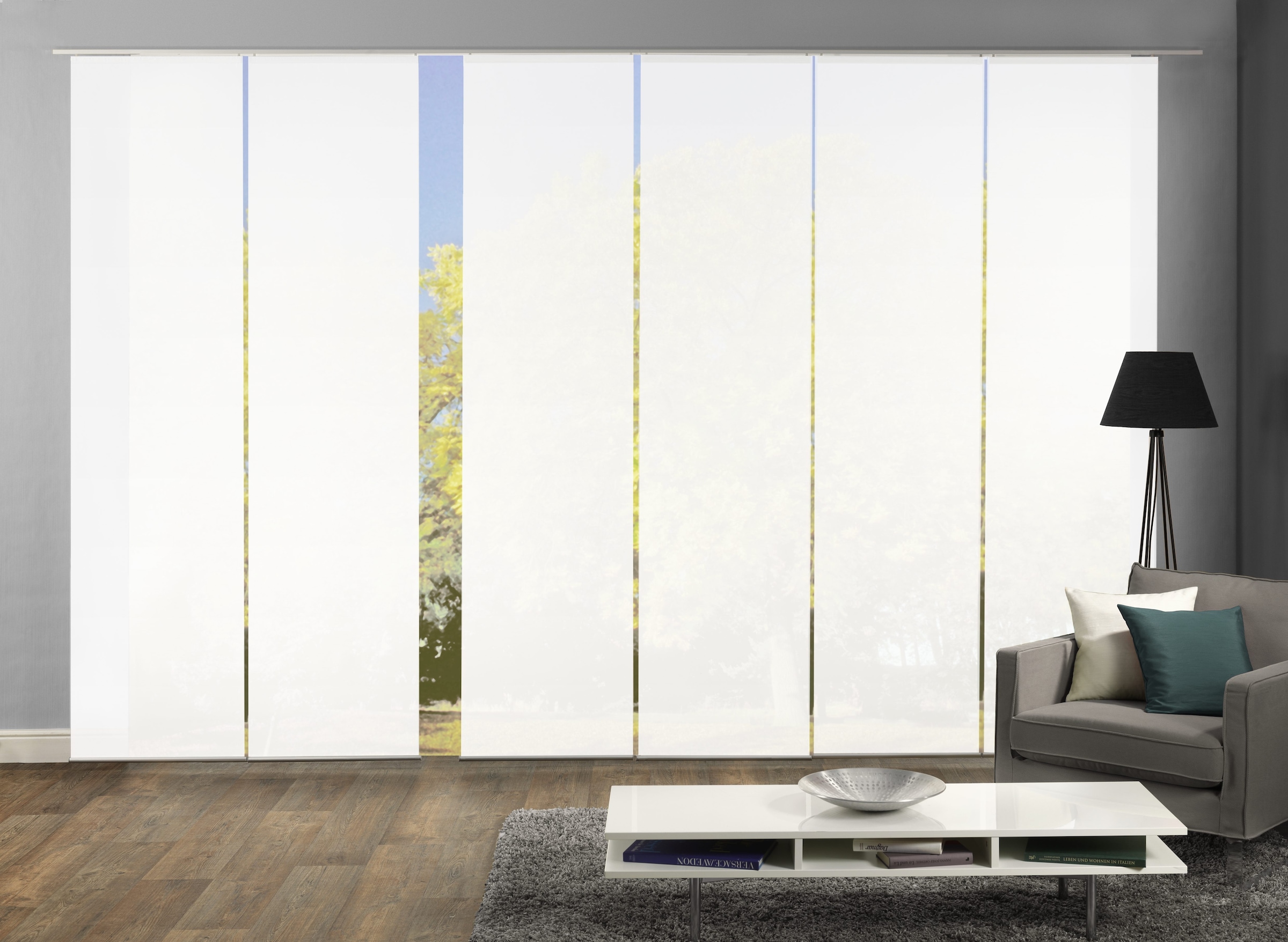 HOME WOHNIDEEN Schiebegardine »ROMA« Paneelwagen 6 Stk. tlg. HxB: 245x60, i günstig online kaufen