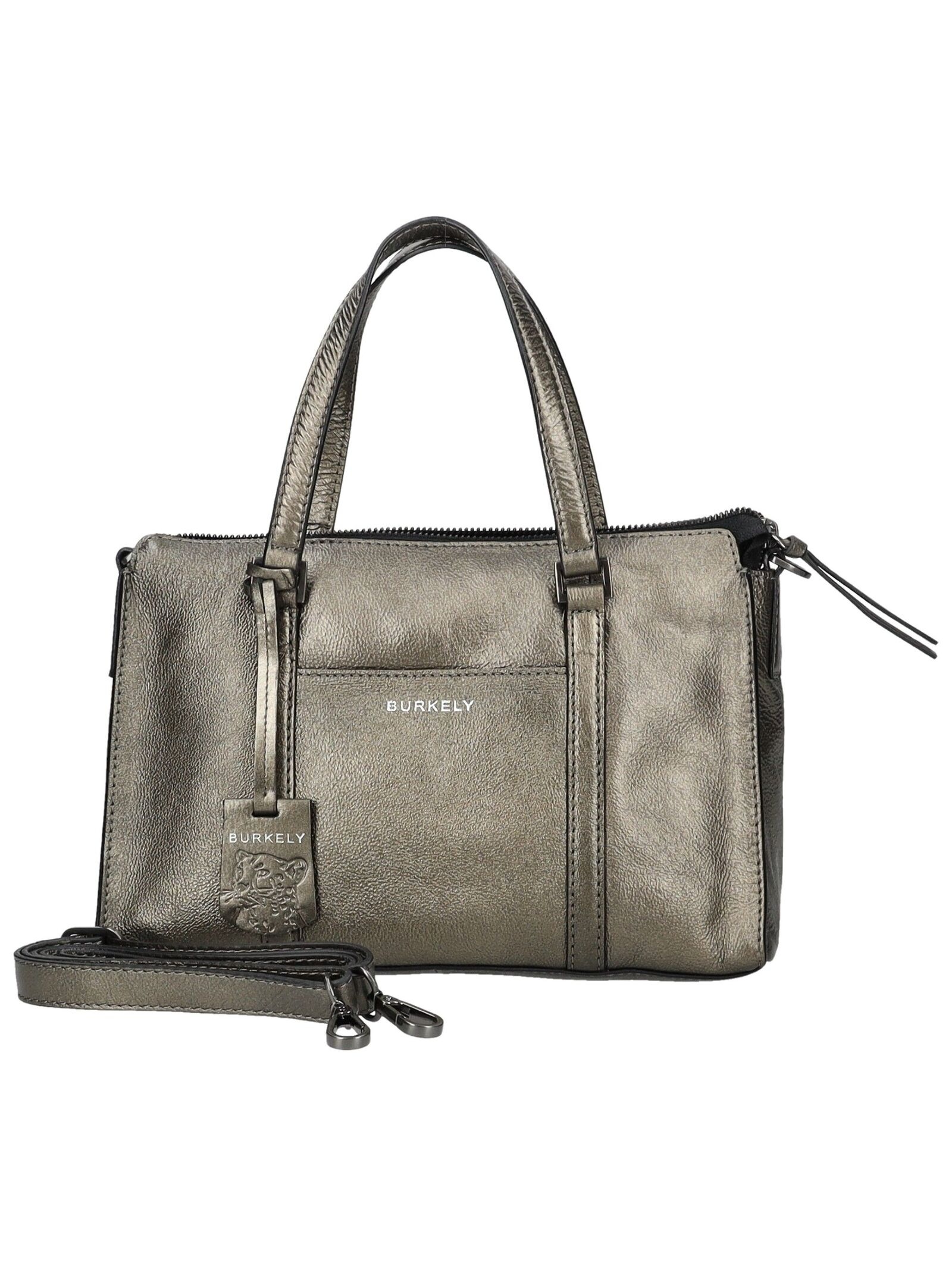 BURKELY Henkeltasche »Taschen Leder« Silber