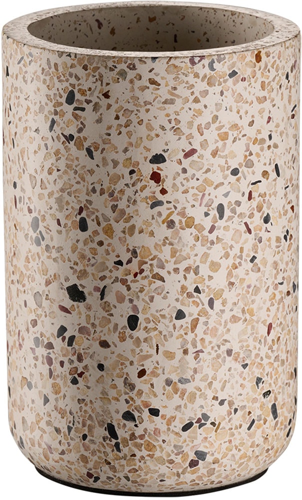APS Wein- und Sektkühler »Flaschenkühler -TERRAZZO-, Ø 12,5 cm, Höhe ca. 19 cm, Beton«, (1 tlg.), in Terrazzo Optik