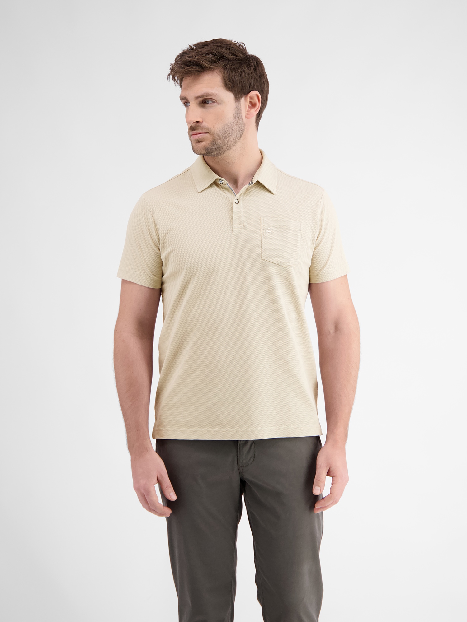 LERROS Poloshirt »LERROS Herren Poloshirt in sportiver Waffelpiquéqualität«