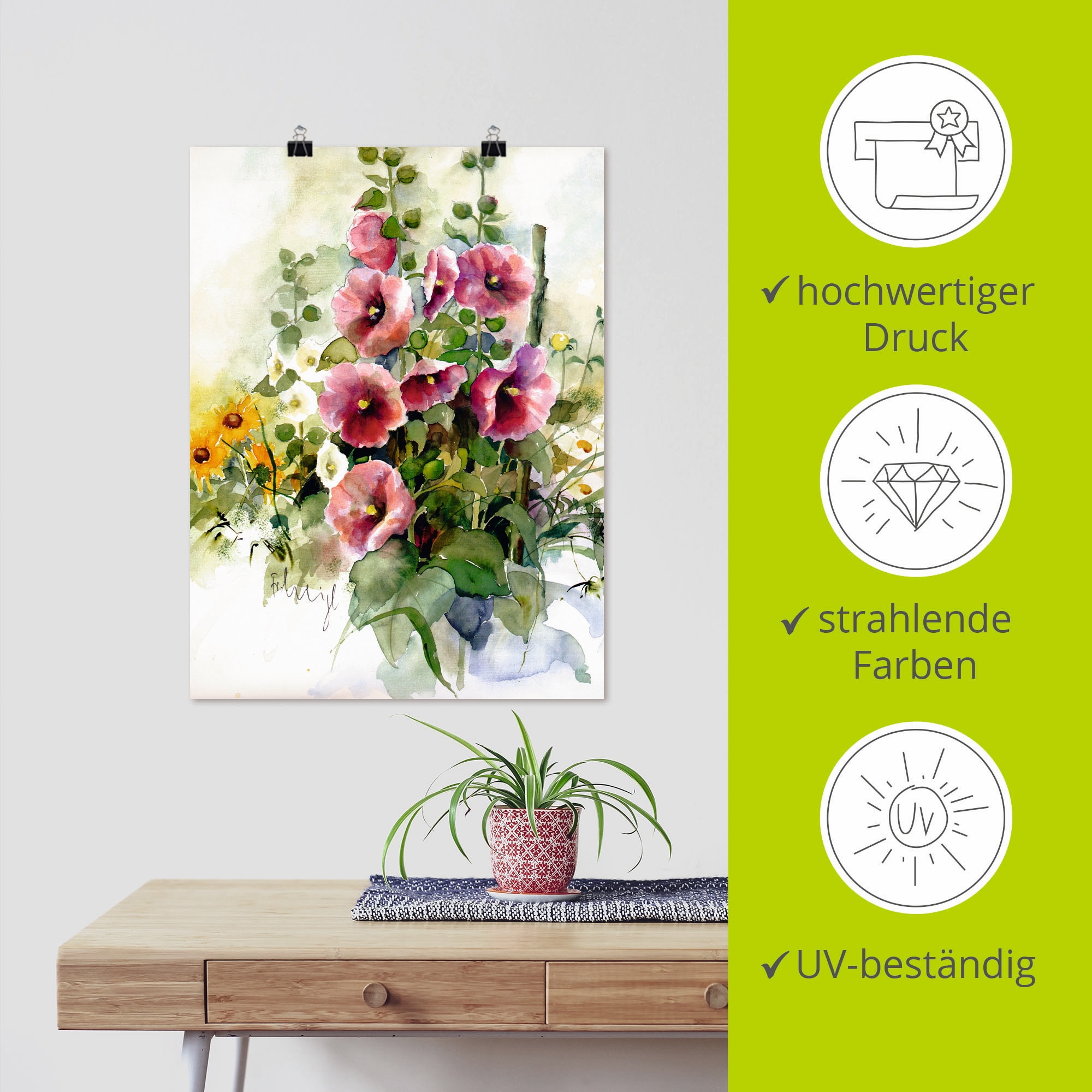 Artland Wandbild »Blumen Zusammenstellung I« Blumen 1 Stk. tlg. als Leinwandbild, Poster in verschied. Größen