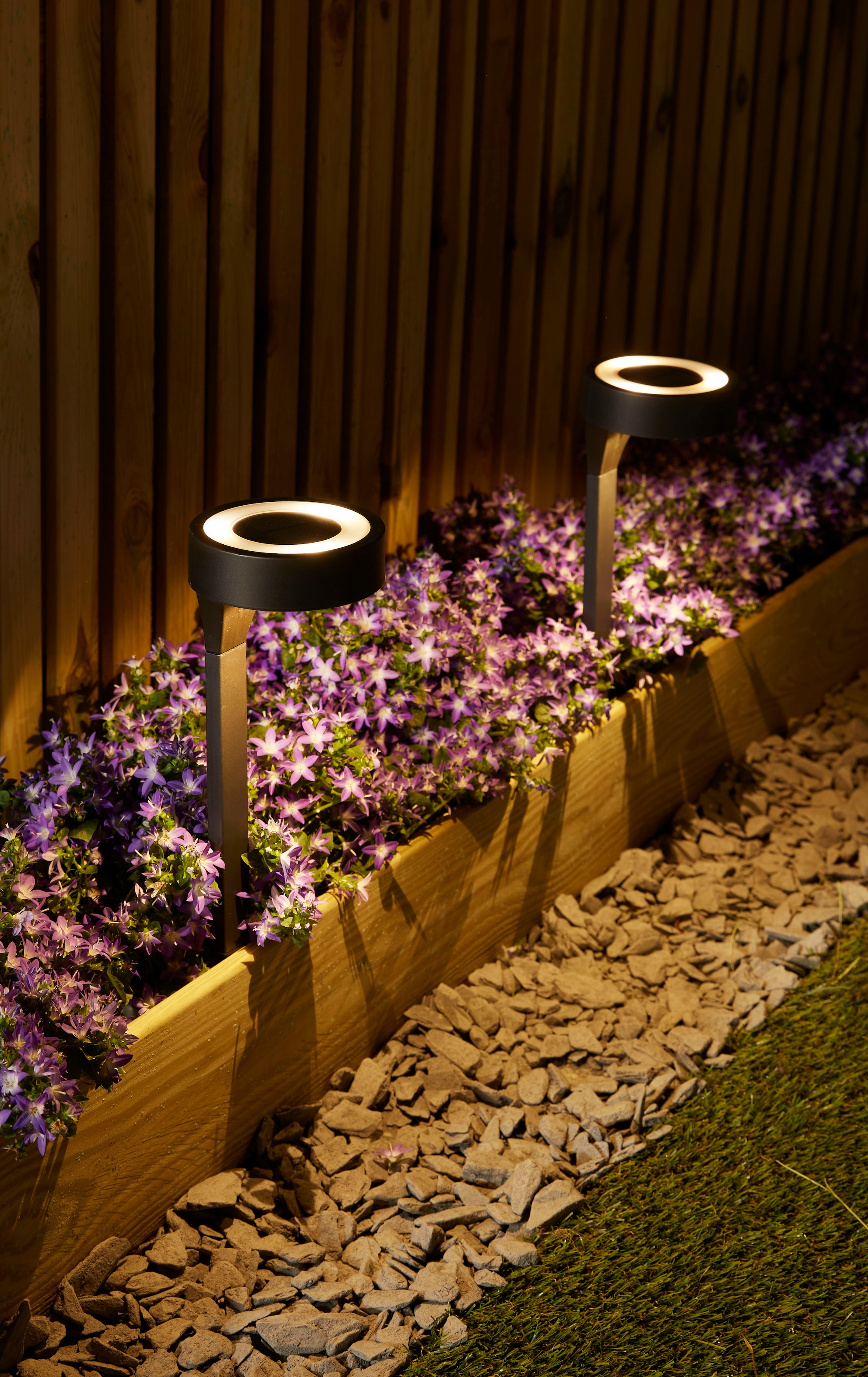 LUXFORM Gartenleuchte »Solar-Gartenleuchten - Orange - 2 St - LED«, Leuchtmittel LED-Modul | LED fest integriert, Ganzjährig Solar