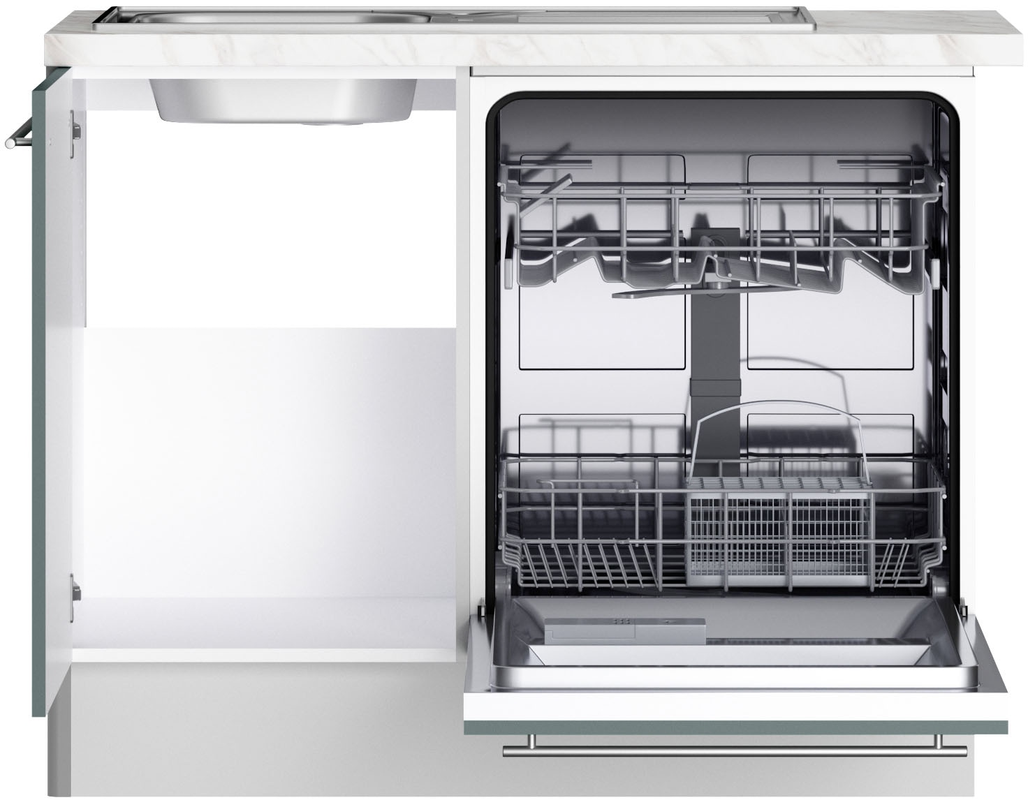 KOCHSTATION Küche »KS-Bern2«, Stellmaße 295 x 175 cm, wahlweise mit E-Geräten