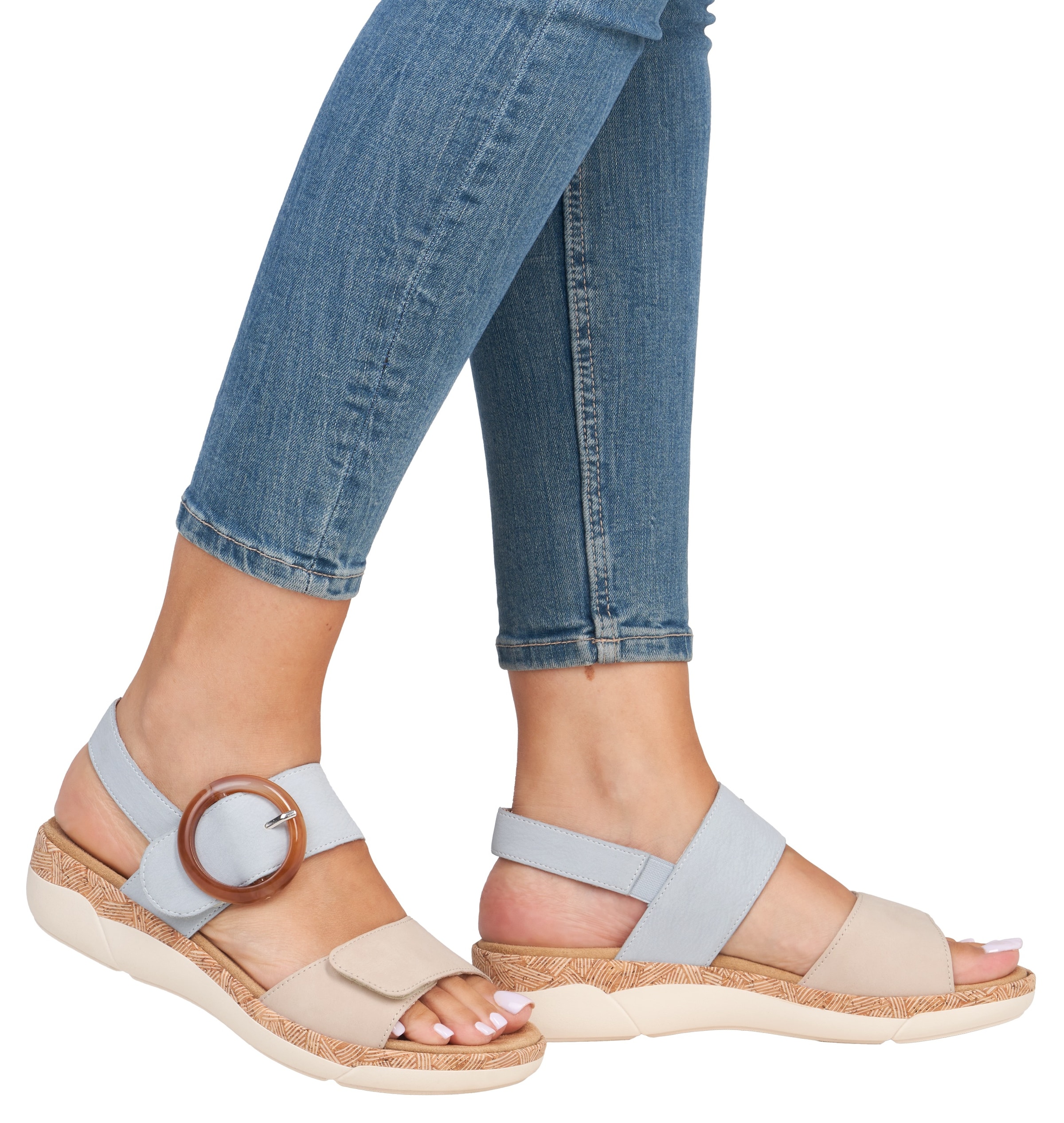 Remonte Keilsandalette  Sommerschuh, Riemchensandale, praktische Klettverschlüsse