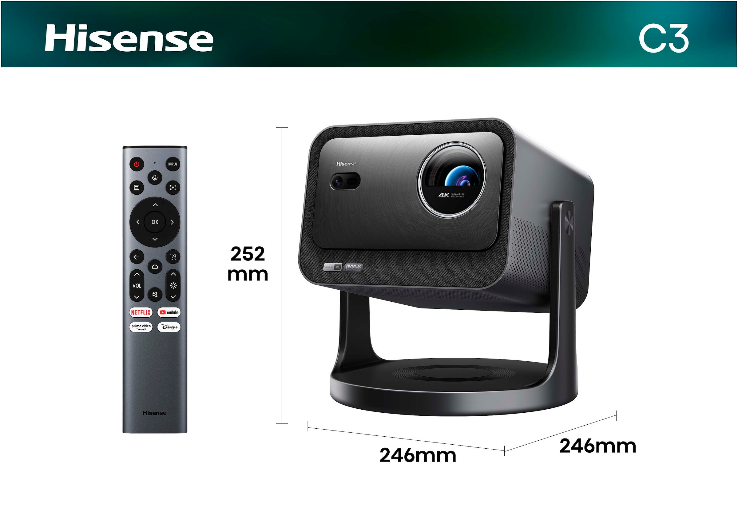 Hisense Mini-Beamer »C3« (2.500 lm 2000:1 )