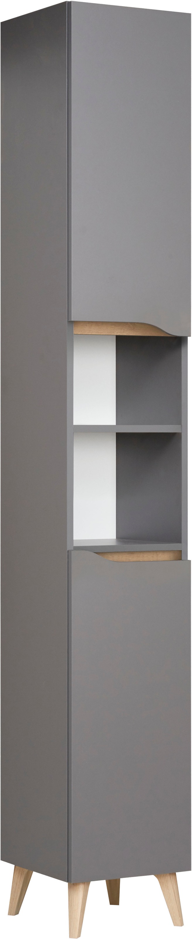 Saphir Badmöbel-Set »Quickset 5-teilig, Waschbeckenunterschrank mit LED-Spiegelschrank« 5 Stk. tlg.