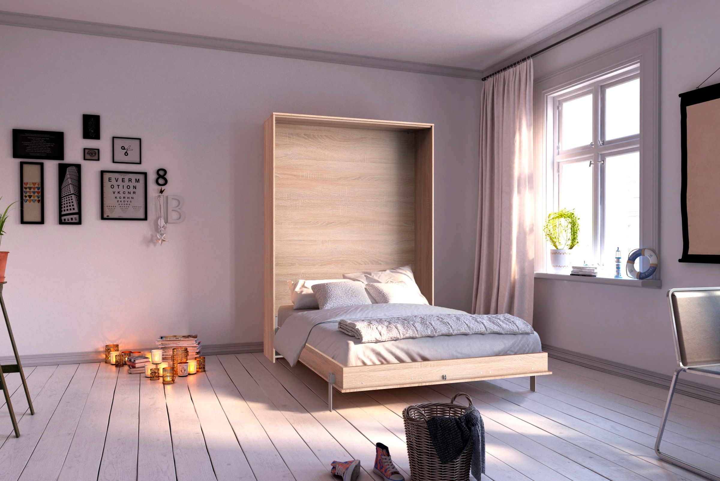 Wimex Schrankbett "Juist Schrankklappbett Gästebett" vertikal klappbar, 3 L günstig online kaufen