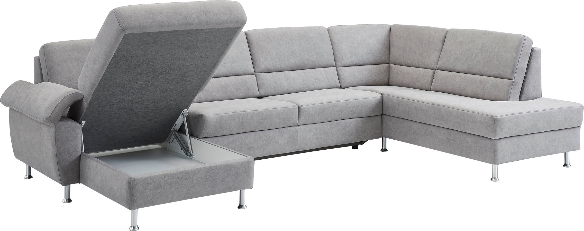 CALIZZA INTERIORS Wohnlandschaft »Onyx U-Form«, (3 St.), wahlweise mit Bettfunktion und Bettkasten