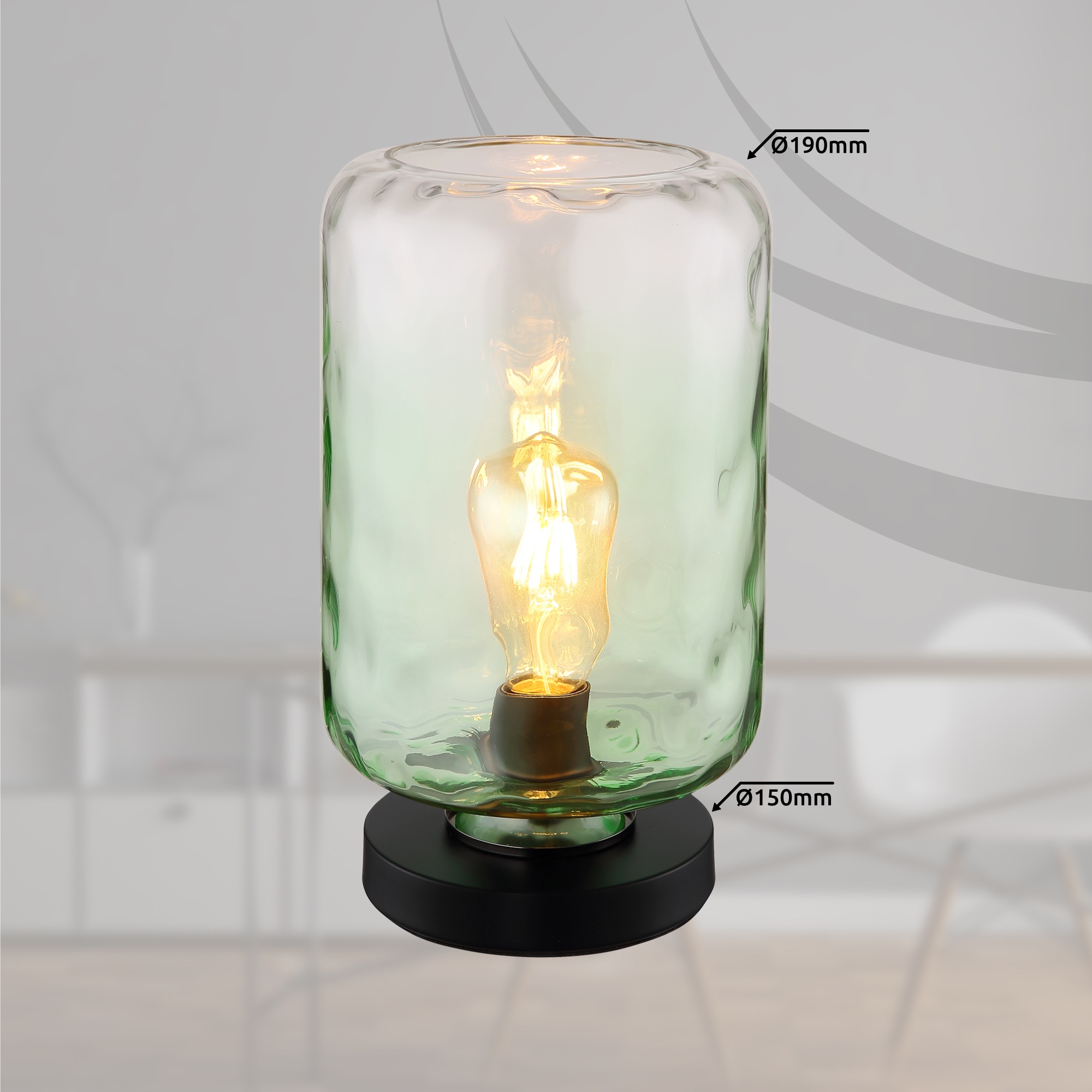 GLOBO LIGHTING Tischleuchte »DARINA« E27 1 Stk. Tischlampe Nachttischlampe Deko-Tischleuchte Schlafzimmer