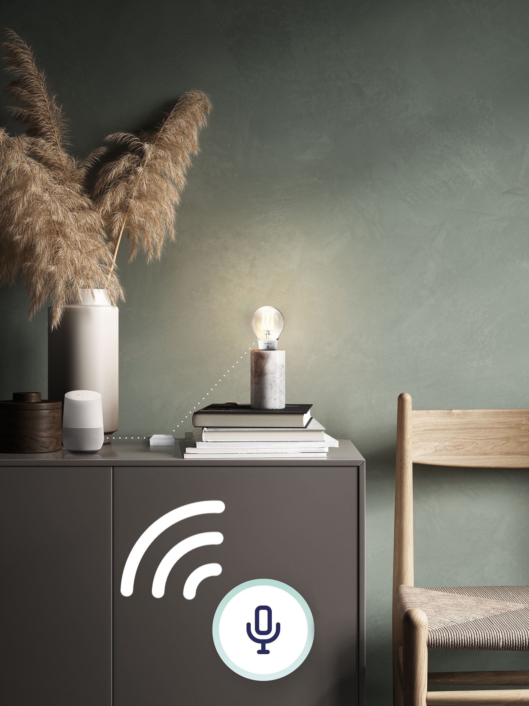 Nordlux LED-Leuchtmittel »Smartlight«, E27, 1 St., Farbwechsler, Smart Home Starter Kit+2 Leuchtmittel + Bridge,mit Wifi oder Bluetooth